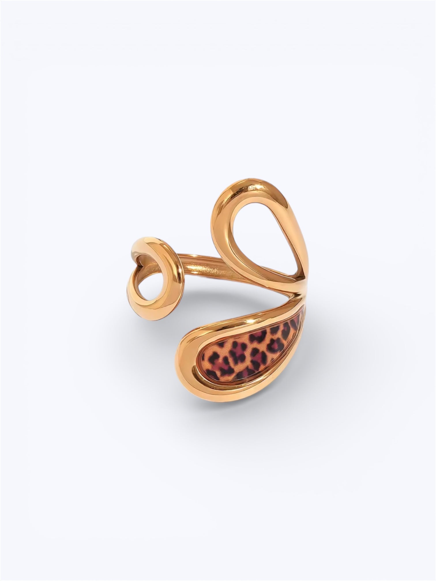 Leopard print rings