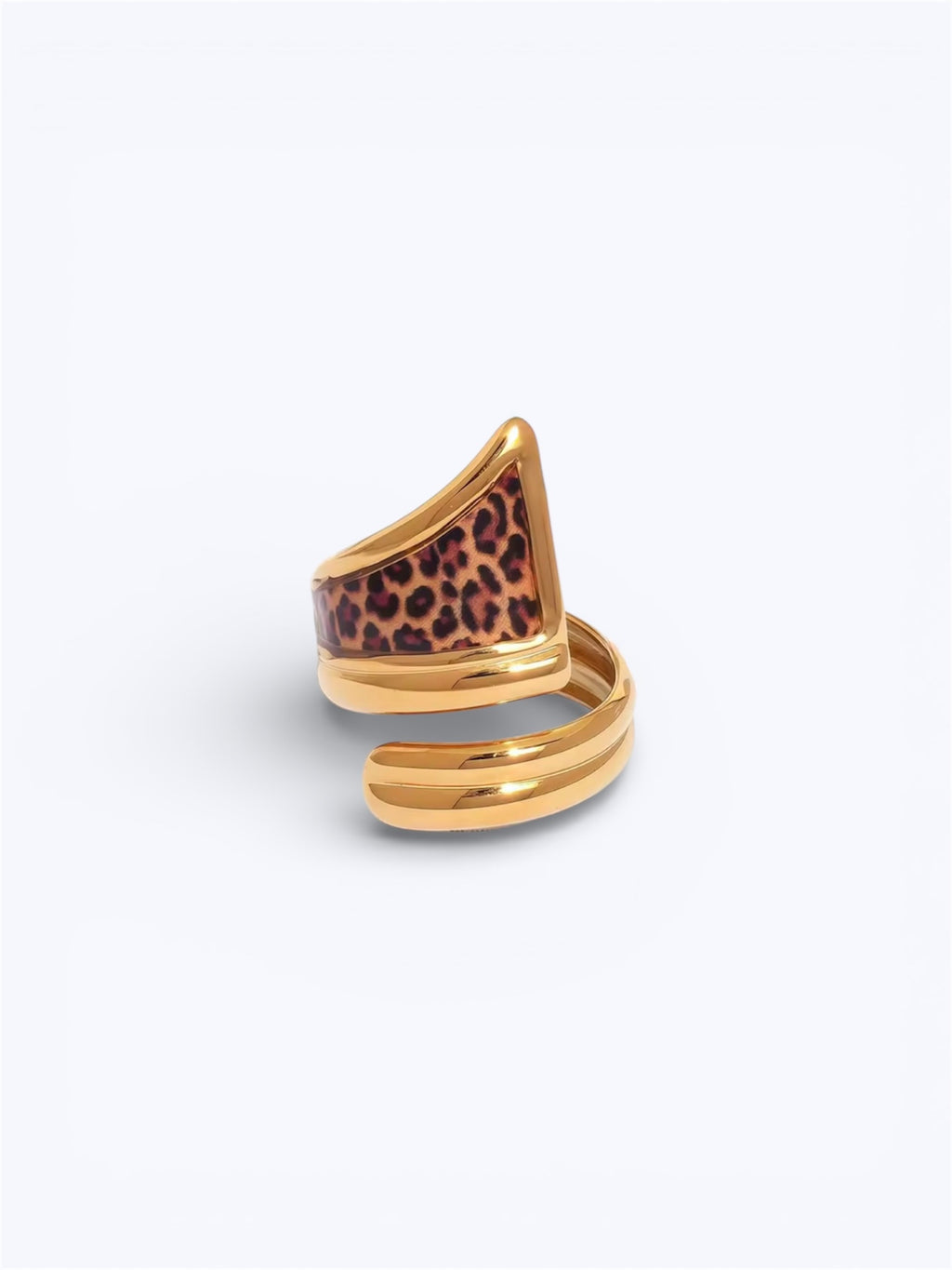 Leopard print rings