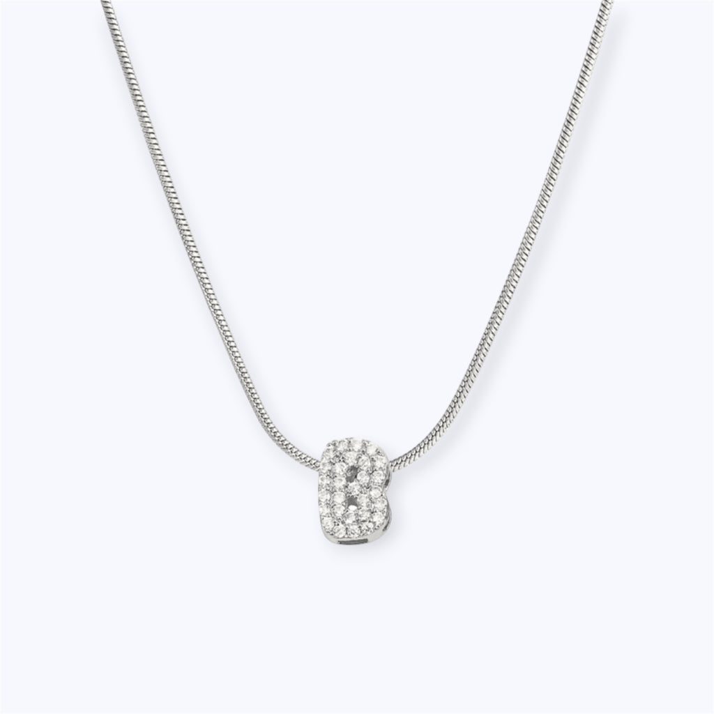 Silver bubble letter