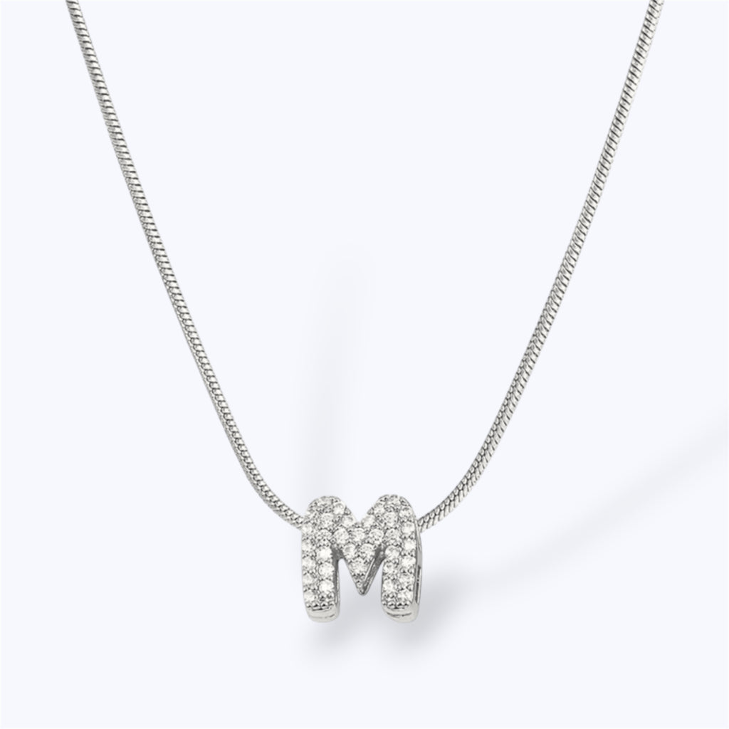 Silver bubble letter