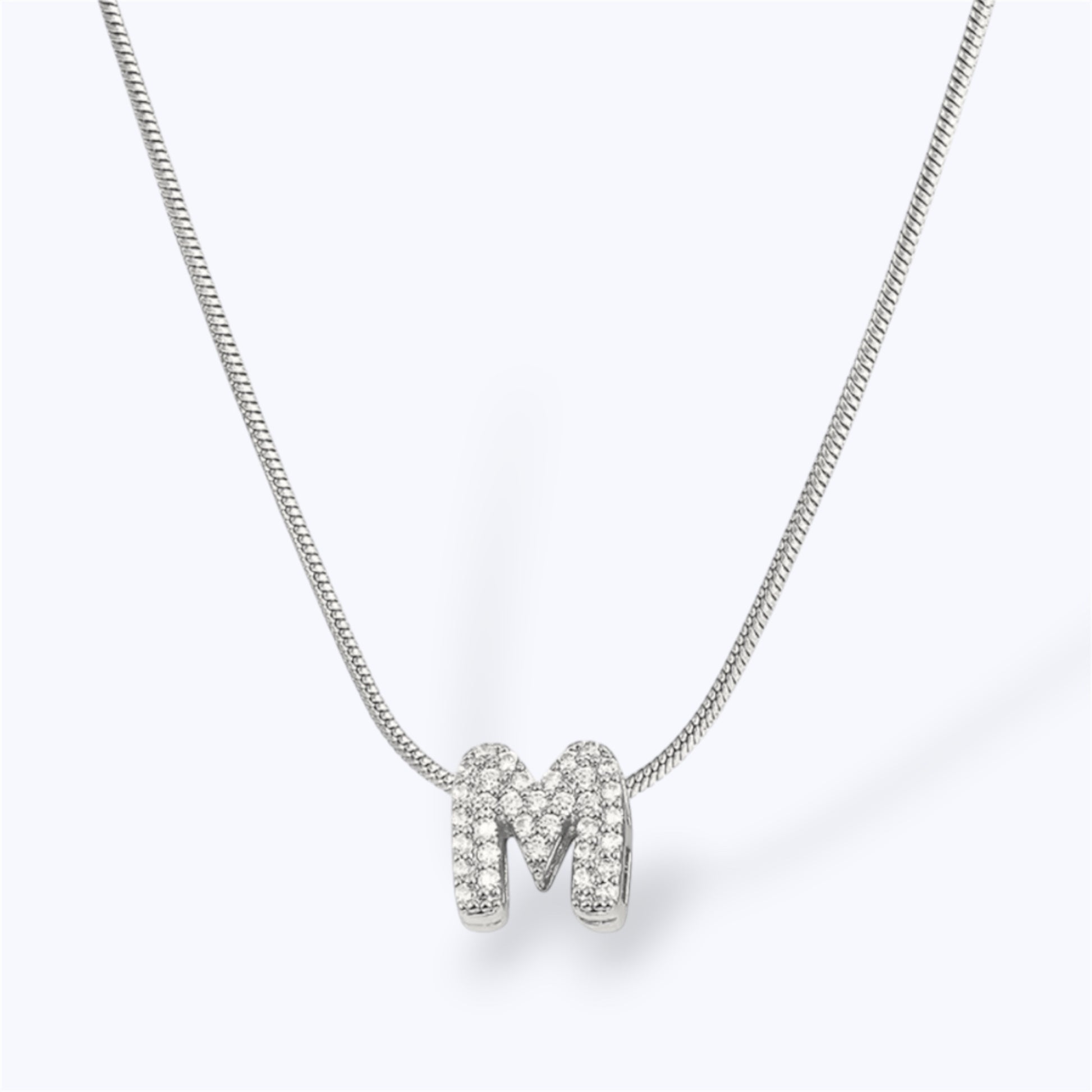 Silver bubble letter
