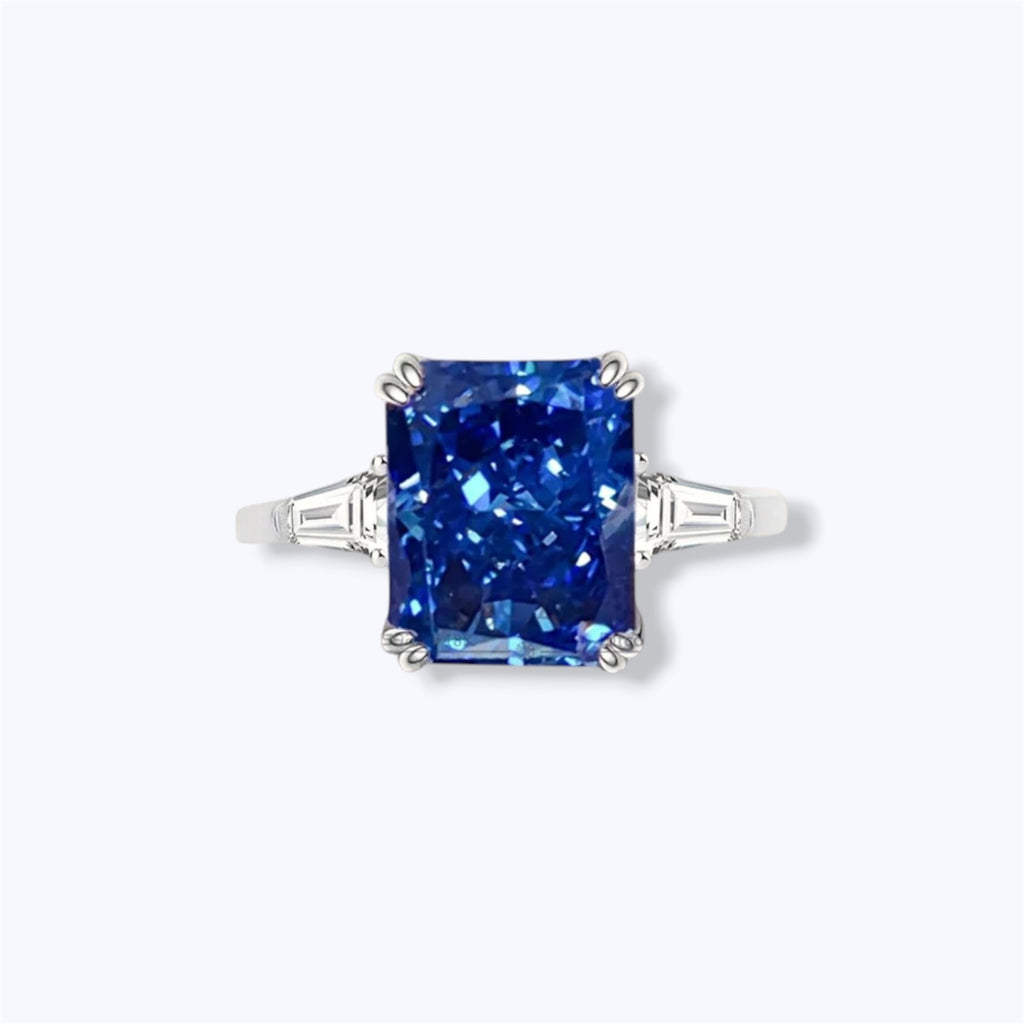 Deep blue crushed ice ring