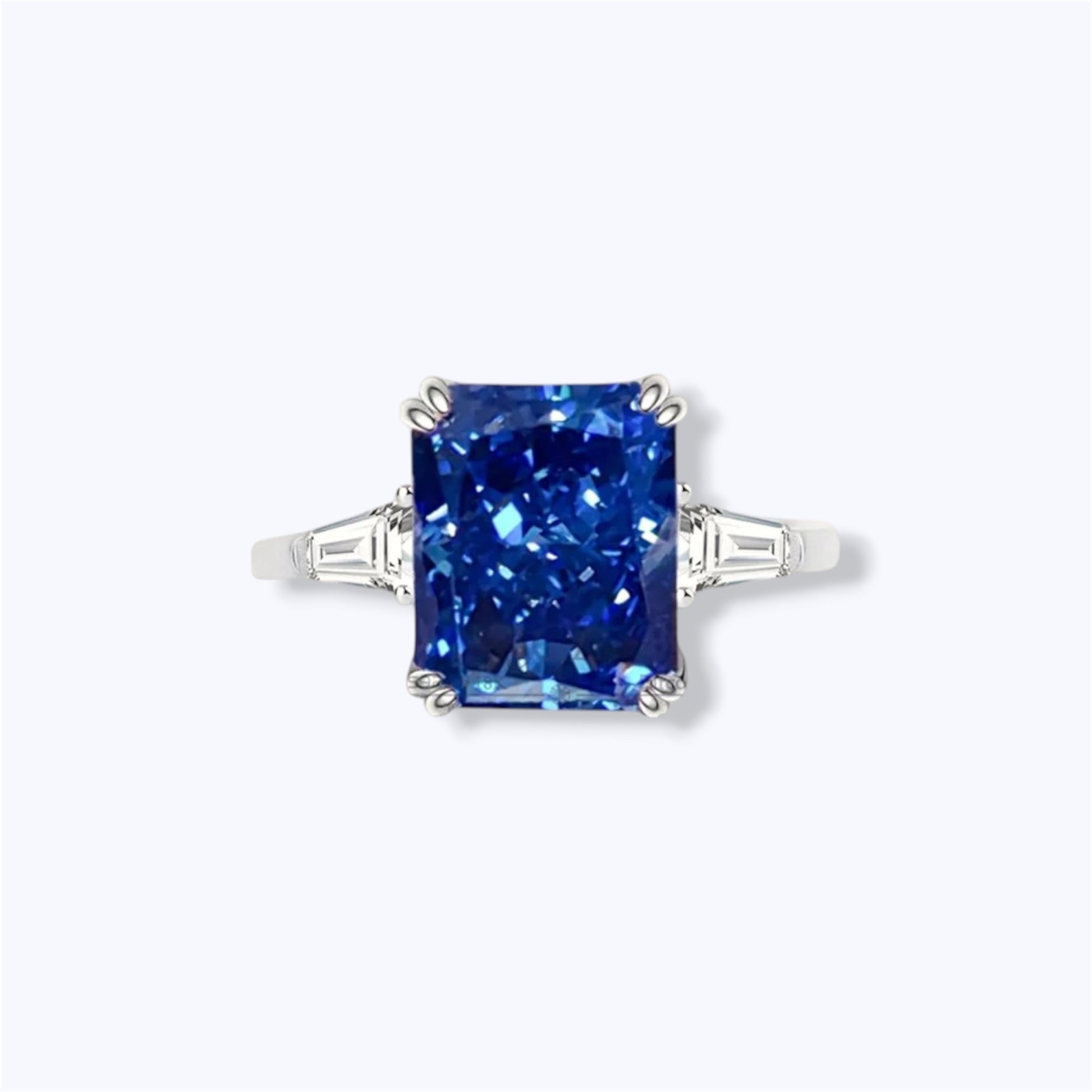 Deep blue crushed ice ring