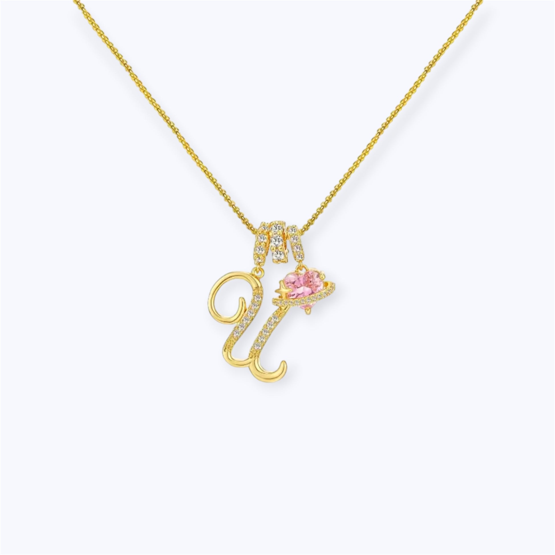 Embellished initial necklace