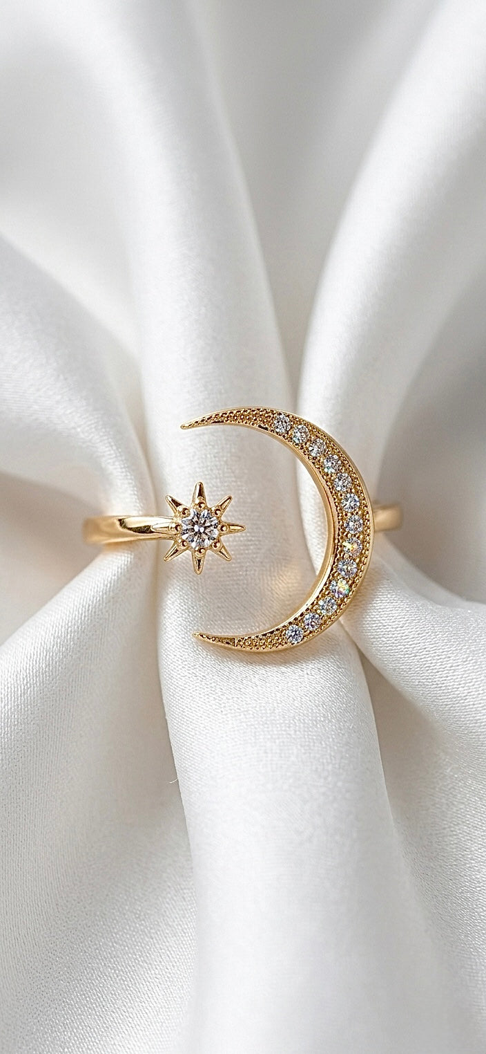 Sun & star ring