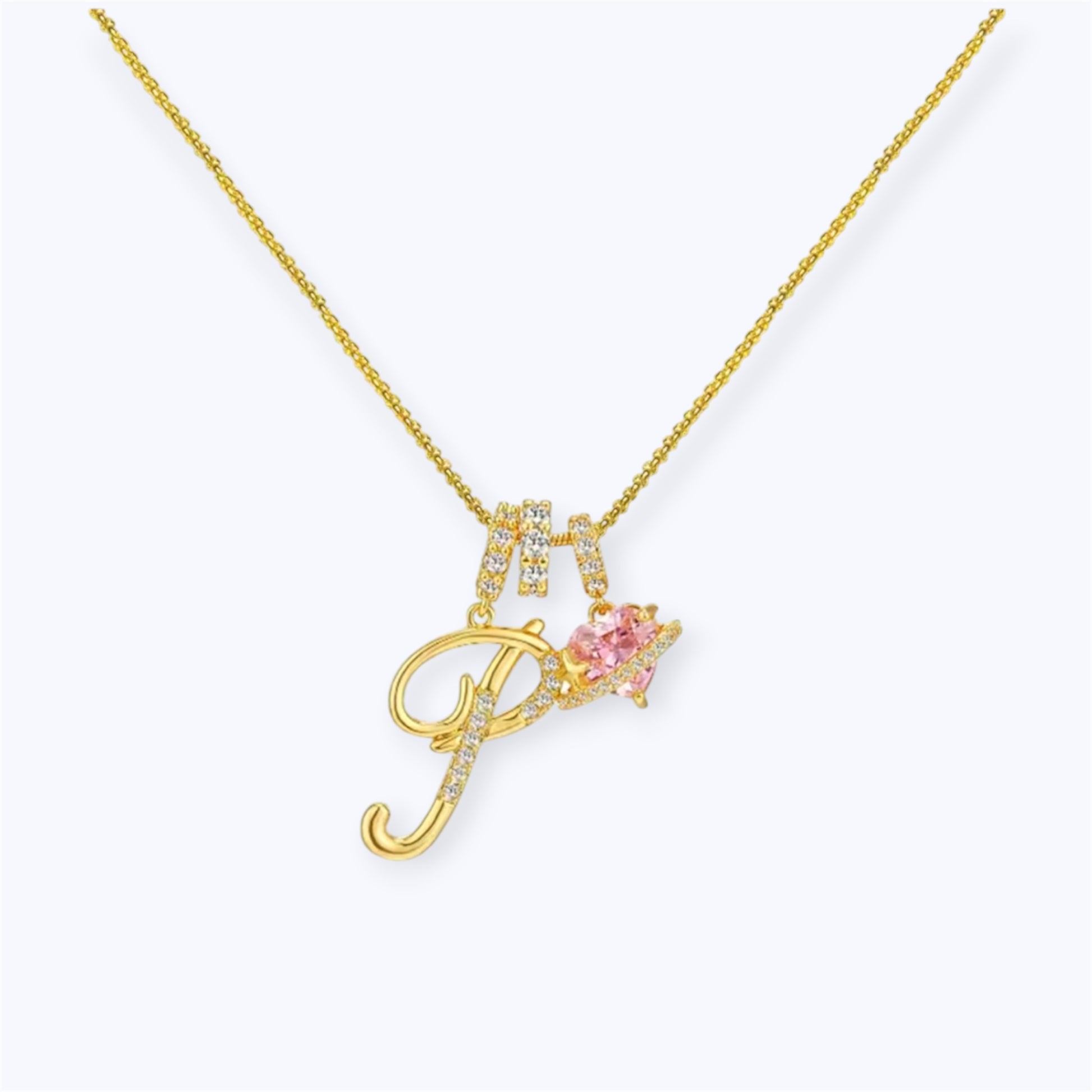 Embellished initial necklace
