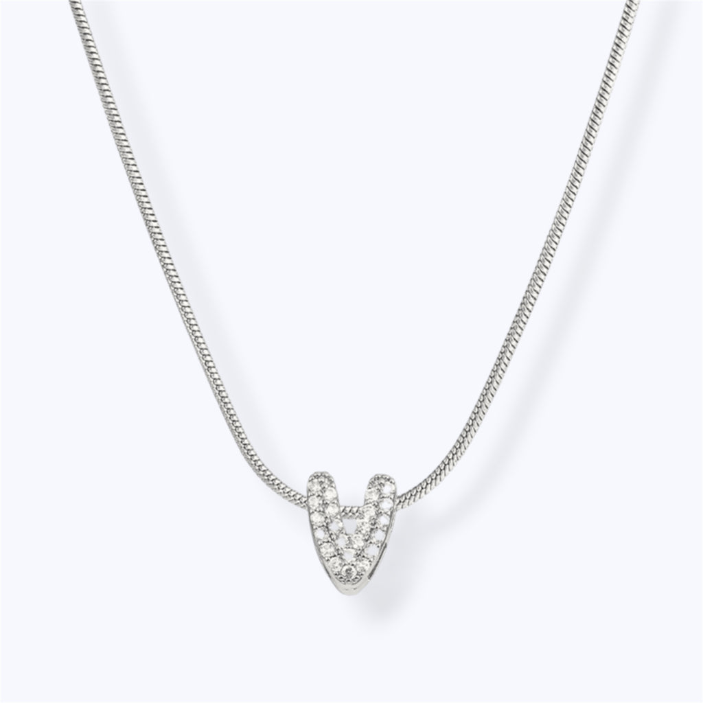 Silver bubble letter
