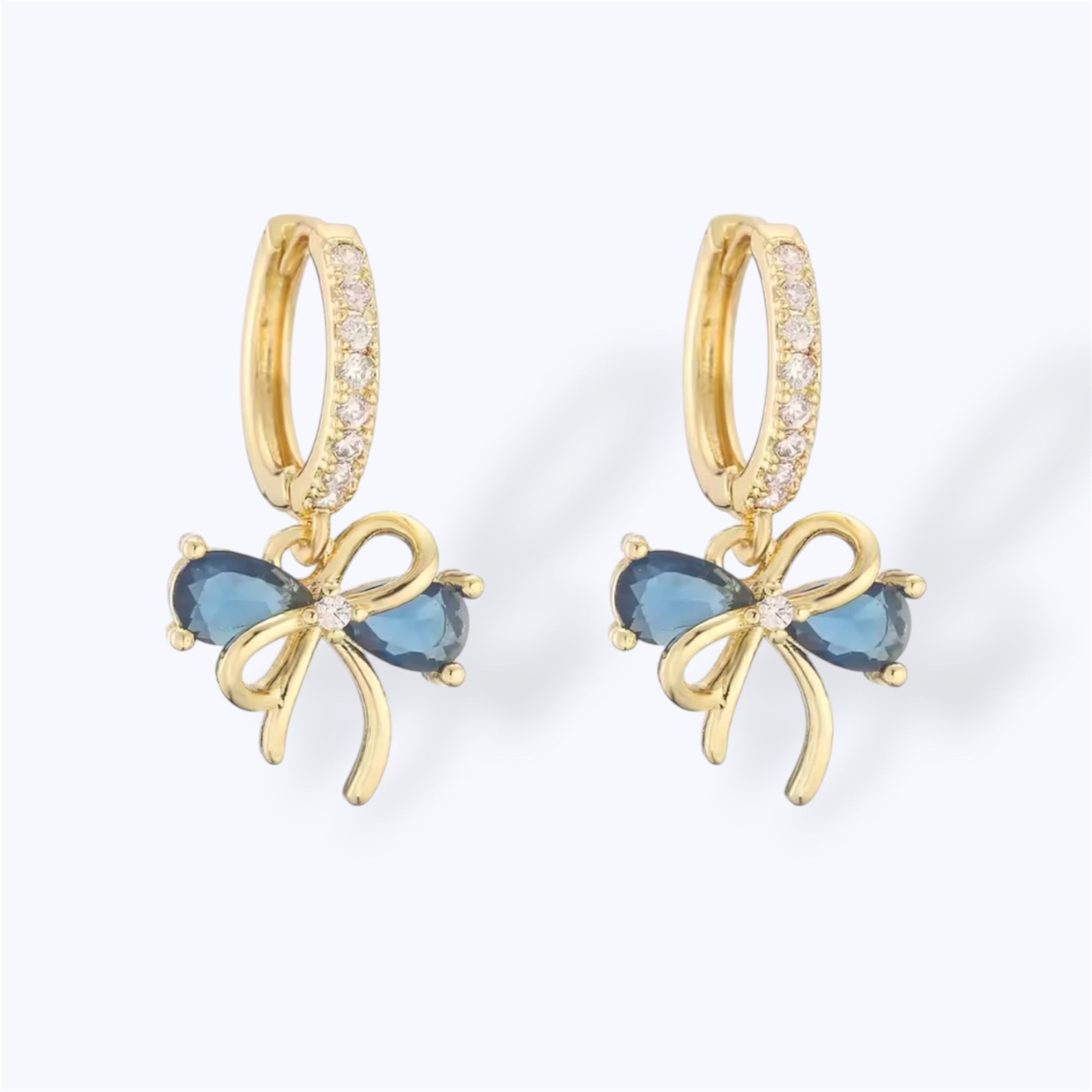 Floral charm earrings