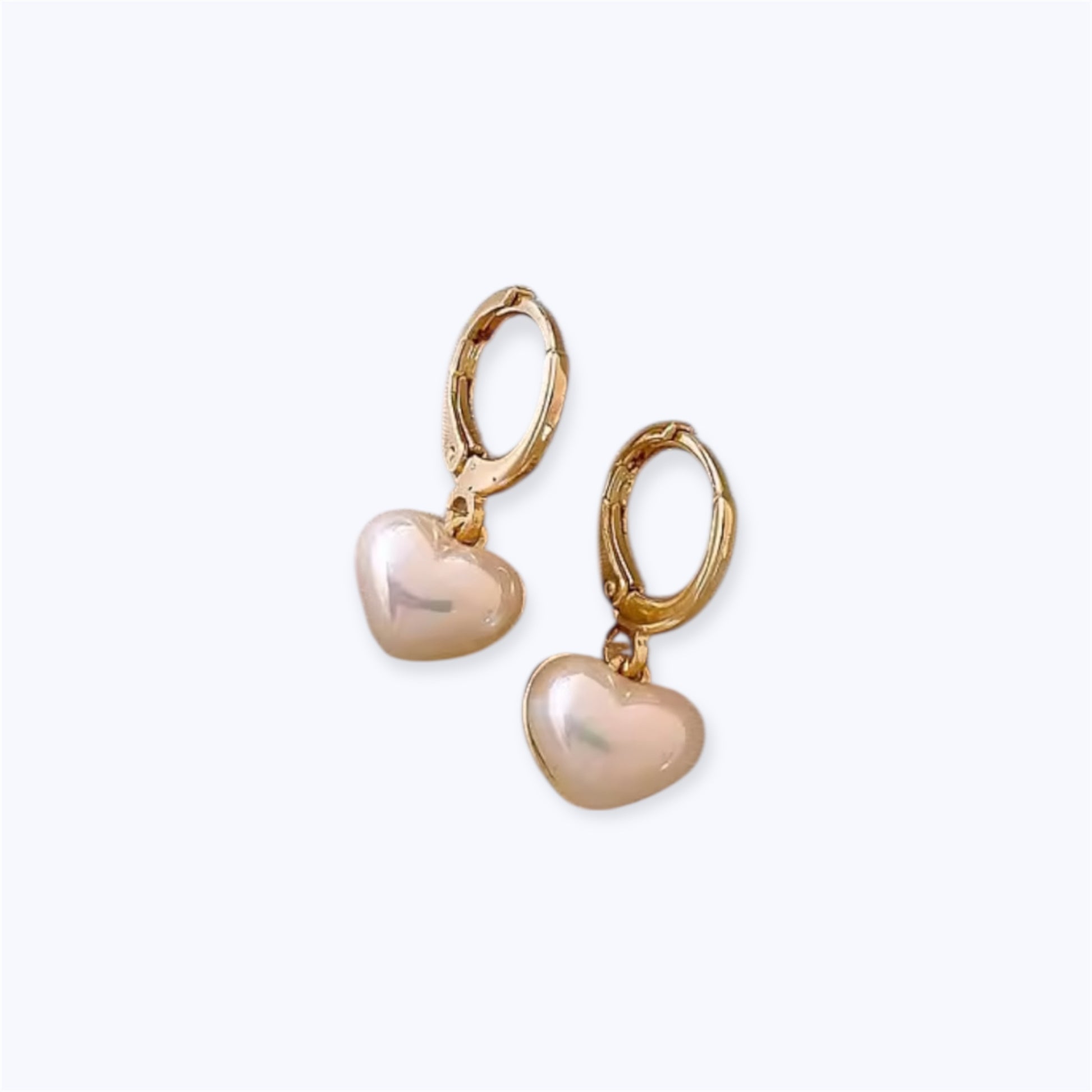 Amoura pearl heart earrings