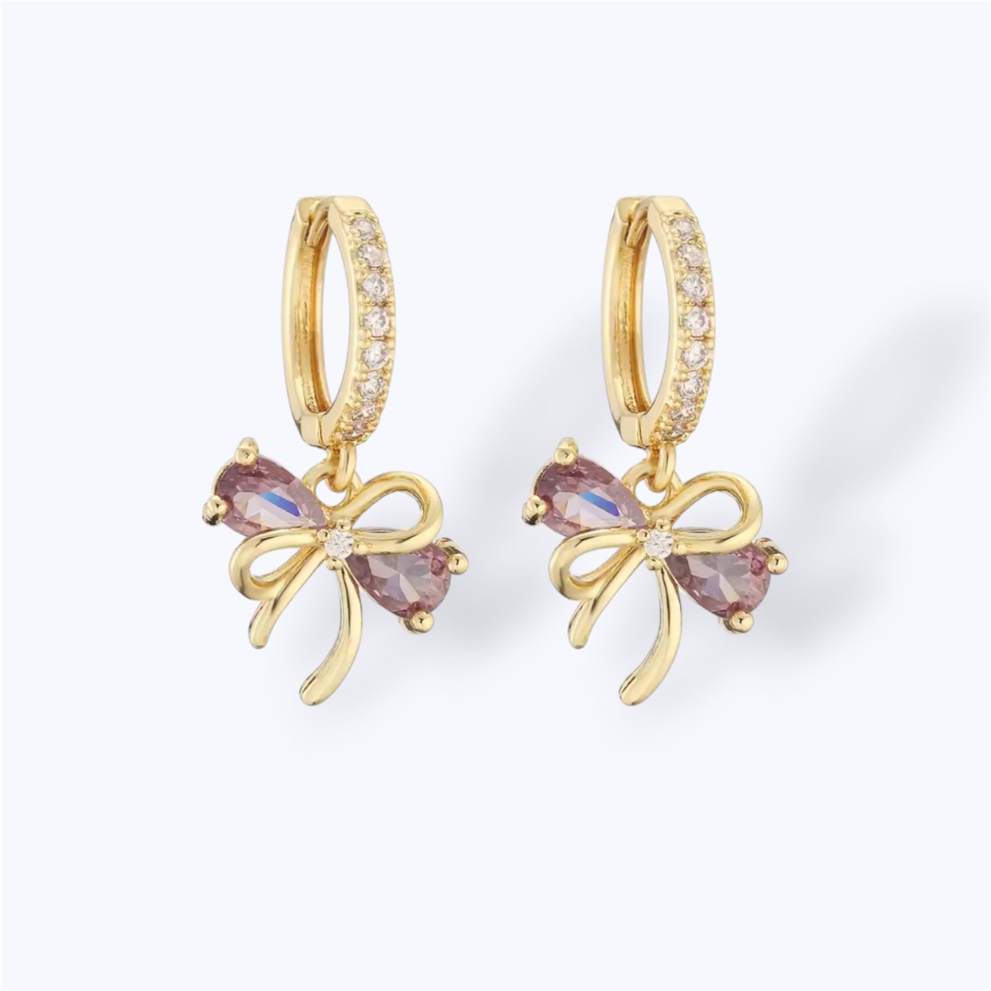 Floral charm earrings