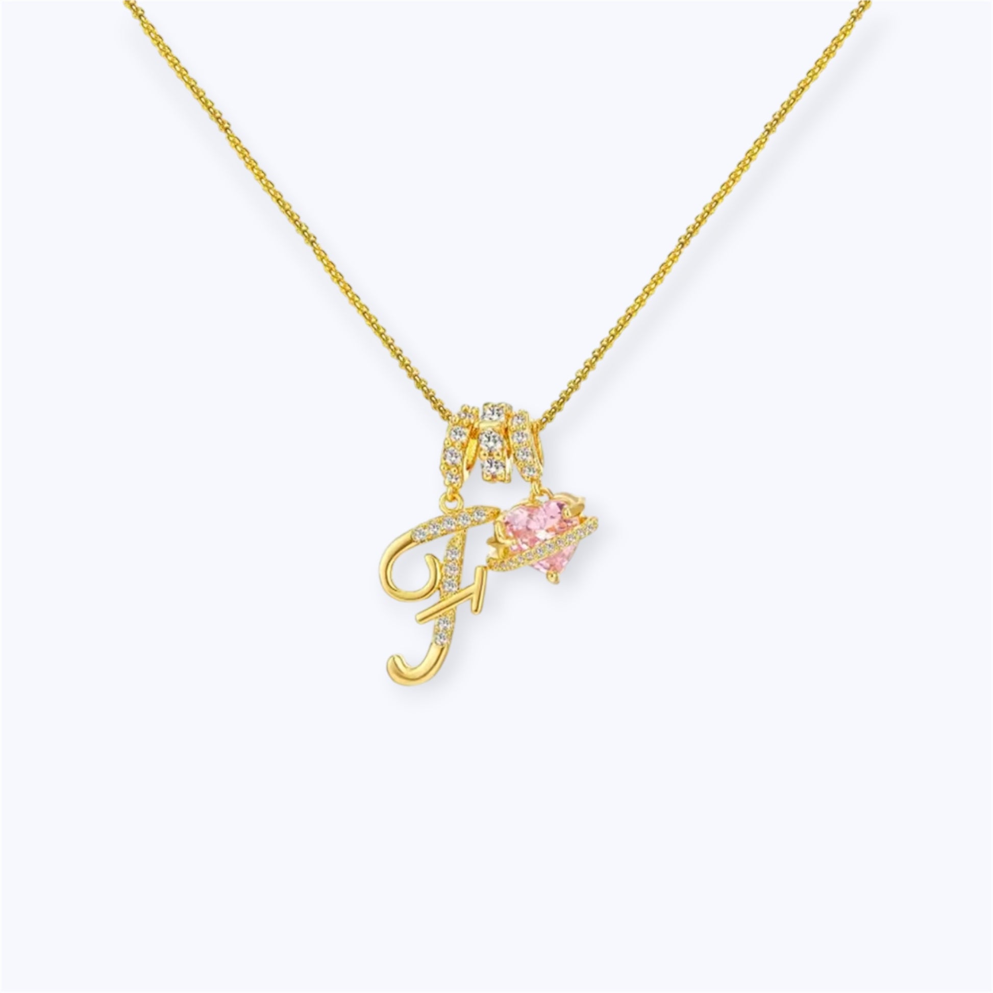 Embellished initial necklace