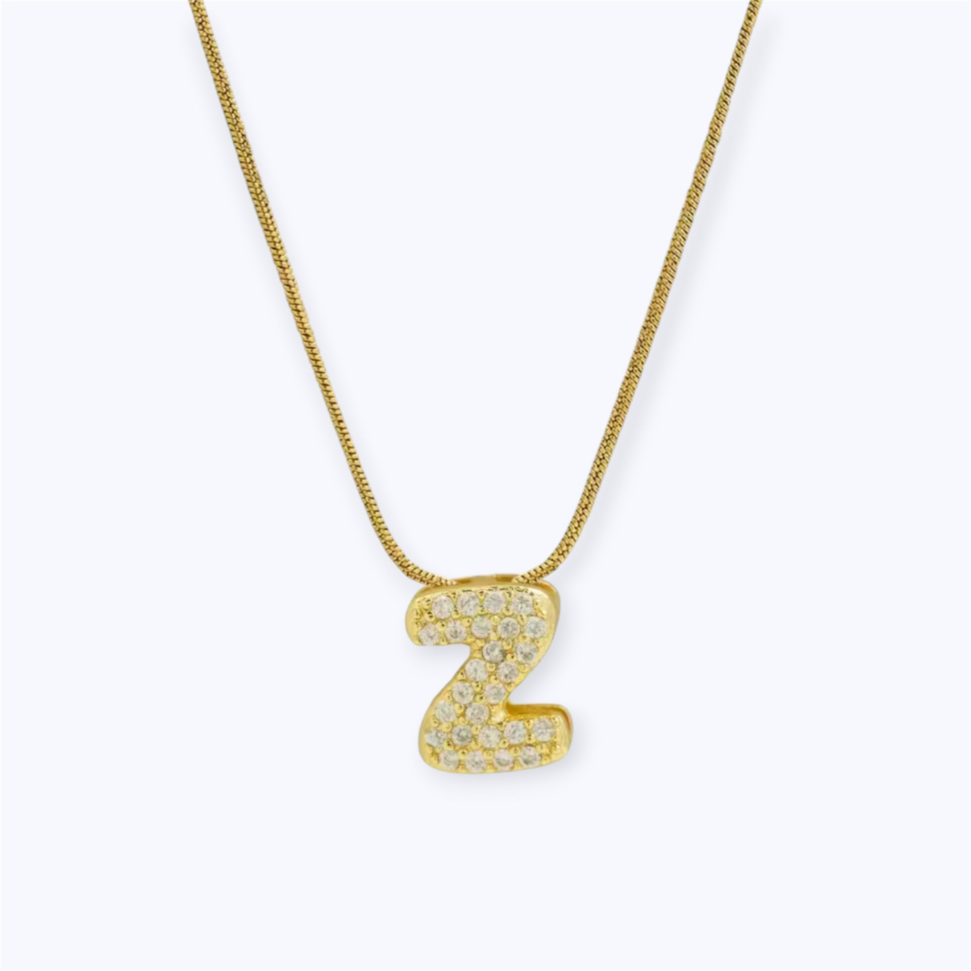 Gold bubble letter