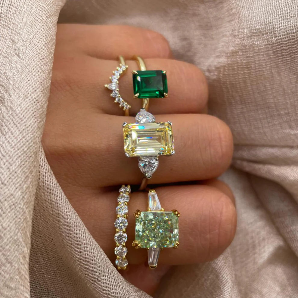 Mini green crushed ice ring