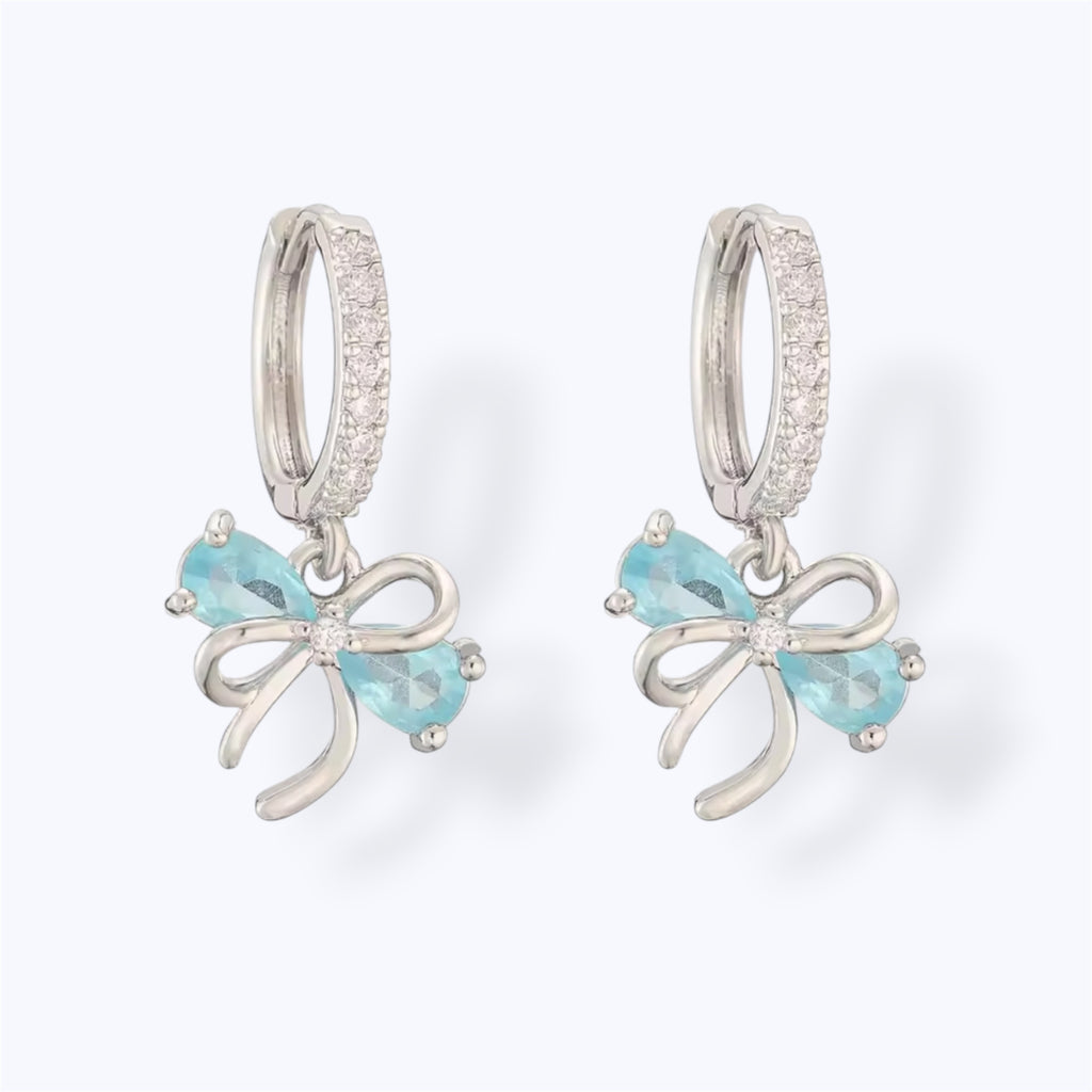Floral charm earrings