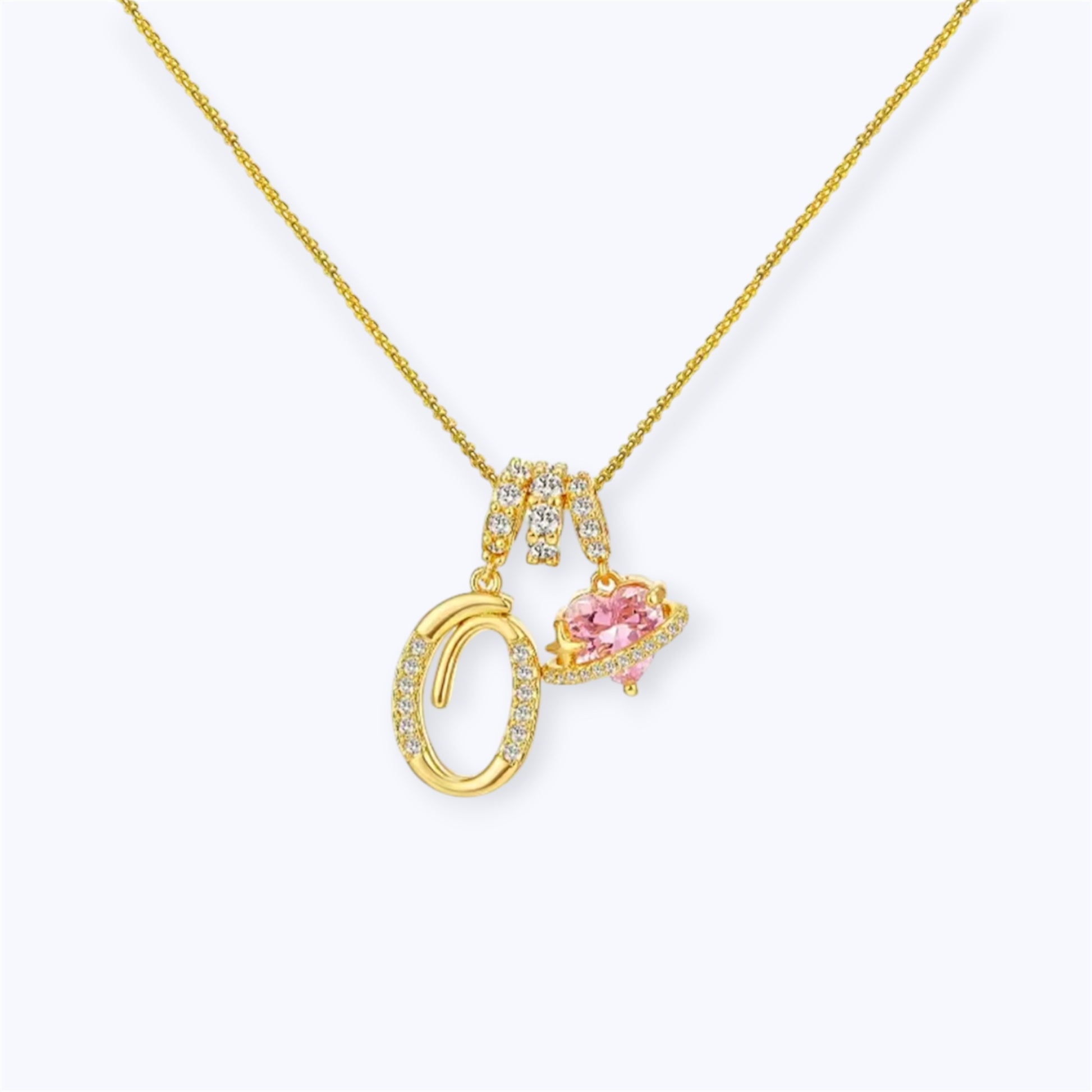 Embellished initial necklace