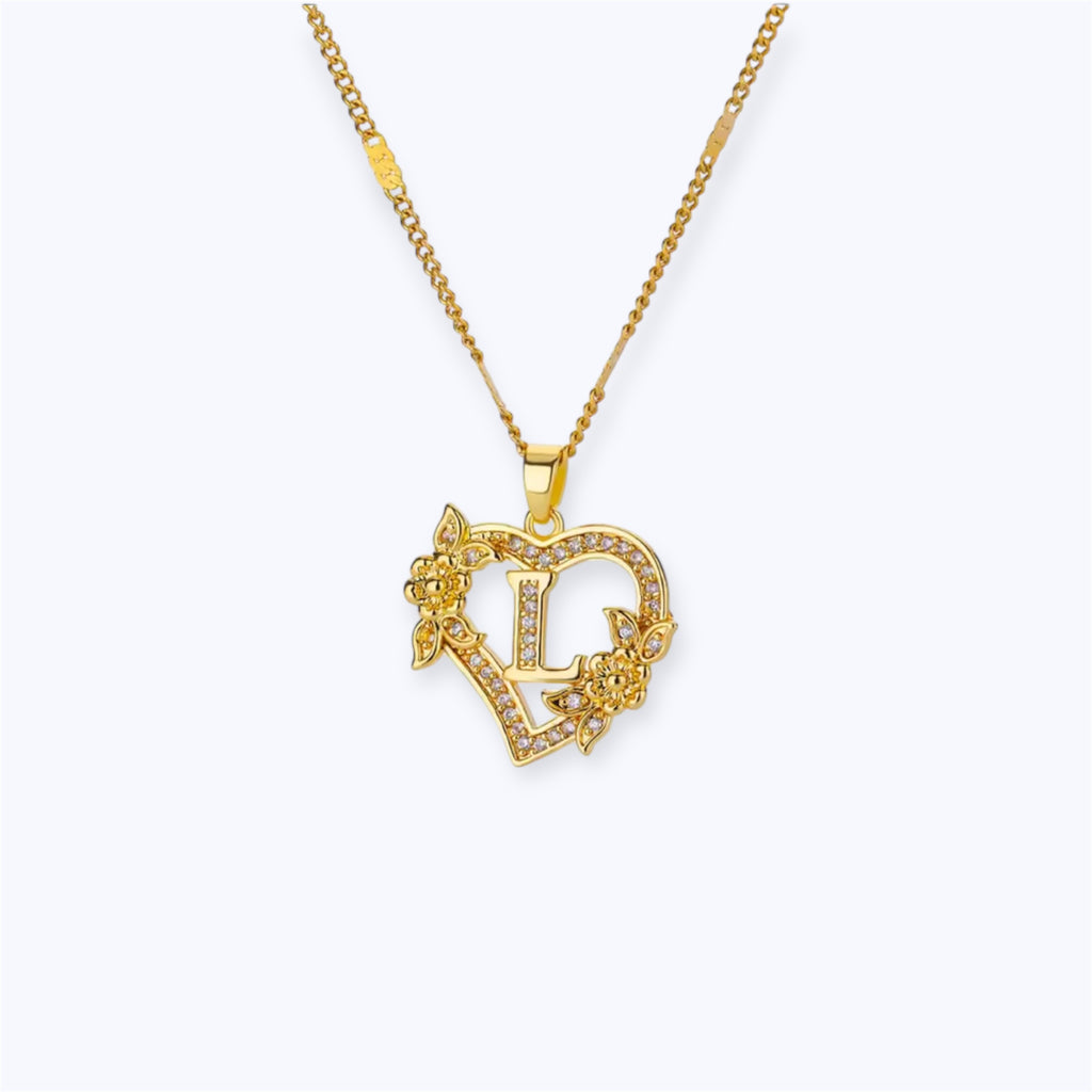 Blossom initial Necklace