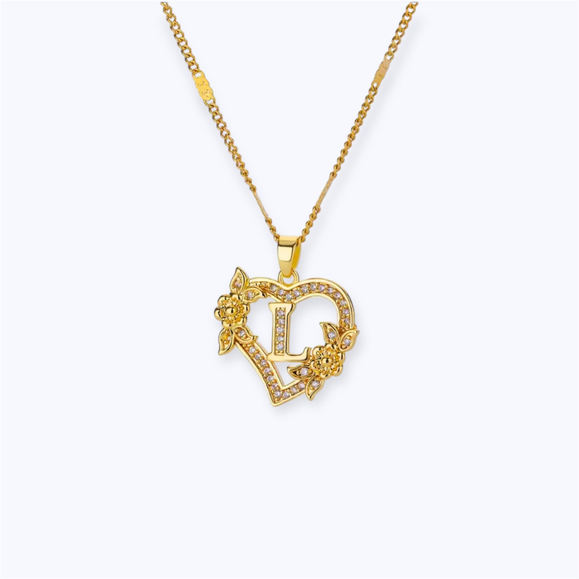 Blossom initial Necklace