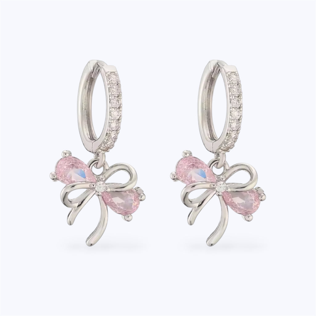 Floral charm earrings