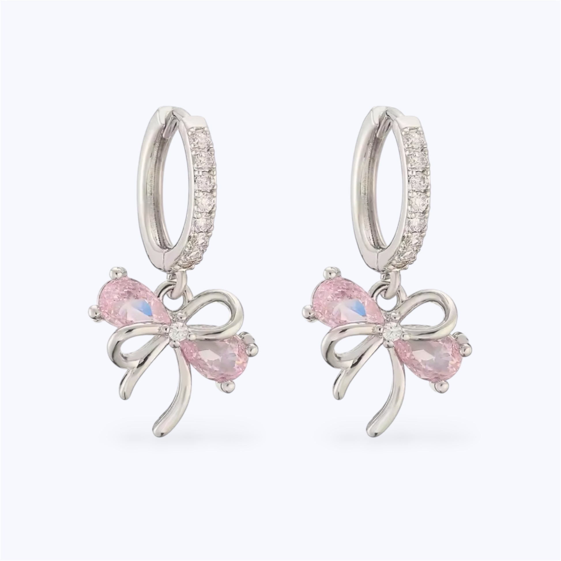 Floral charm earrings