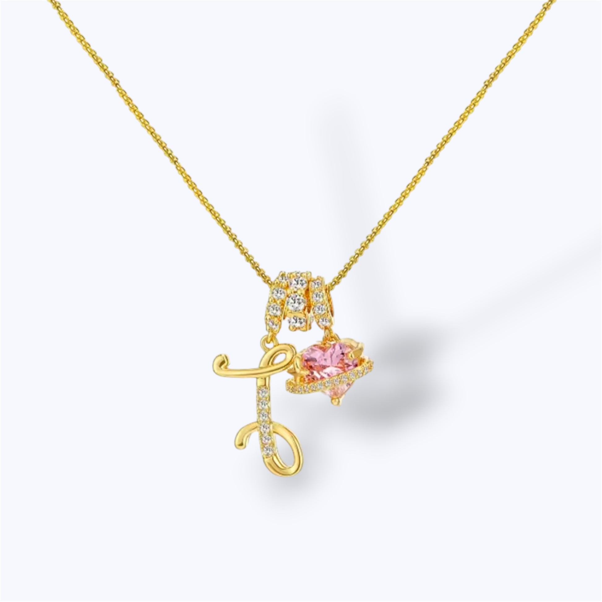 Embellished initial necklace