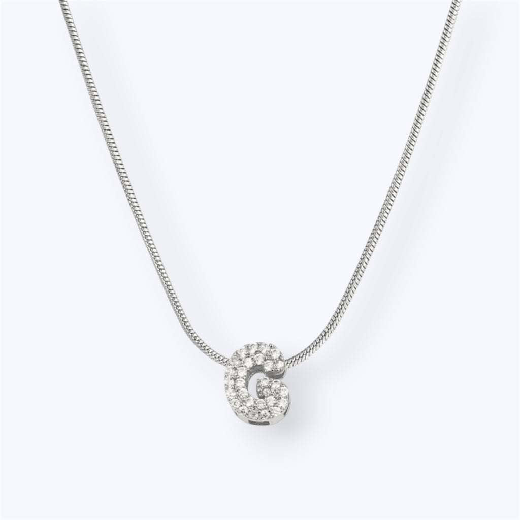 Silver bubble letter