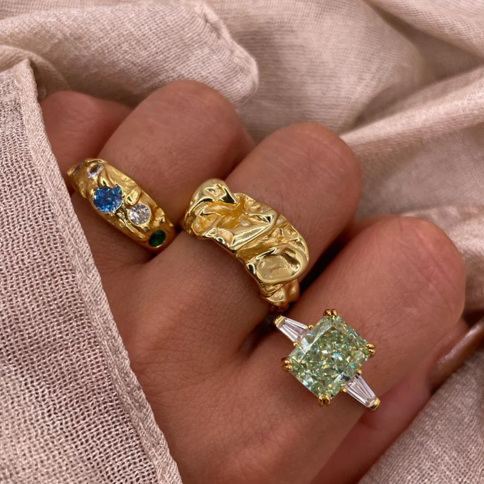 Mini green crushed ice ring