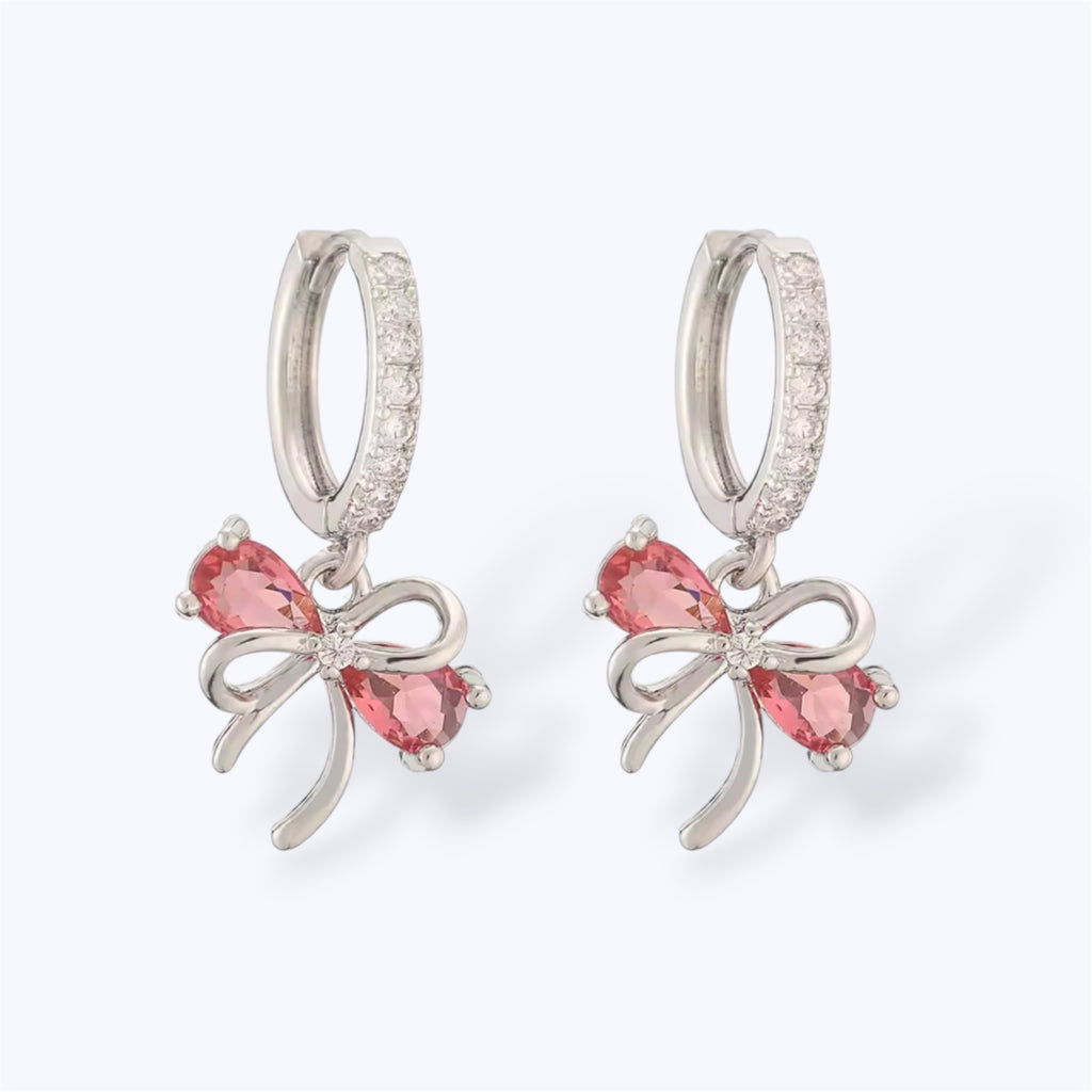 Floral charm earrings