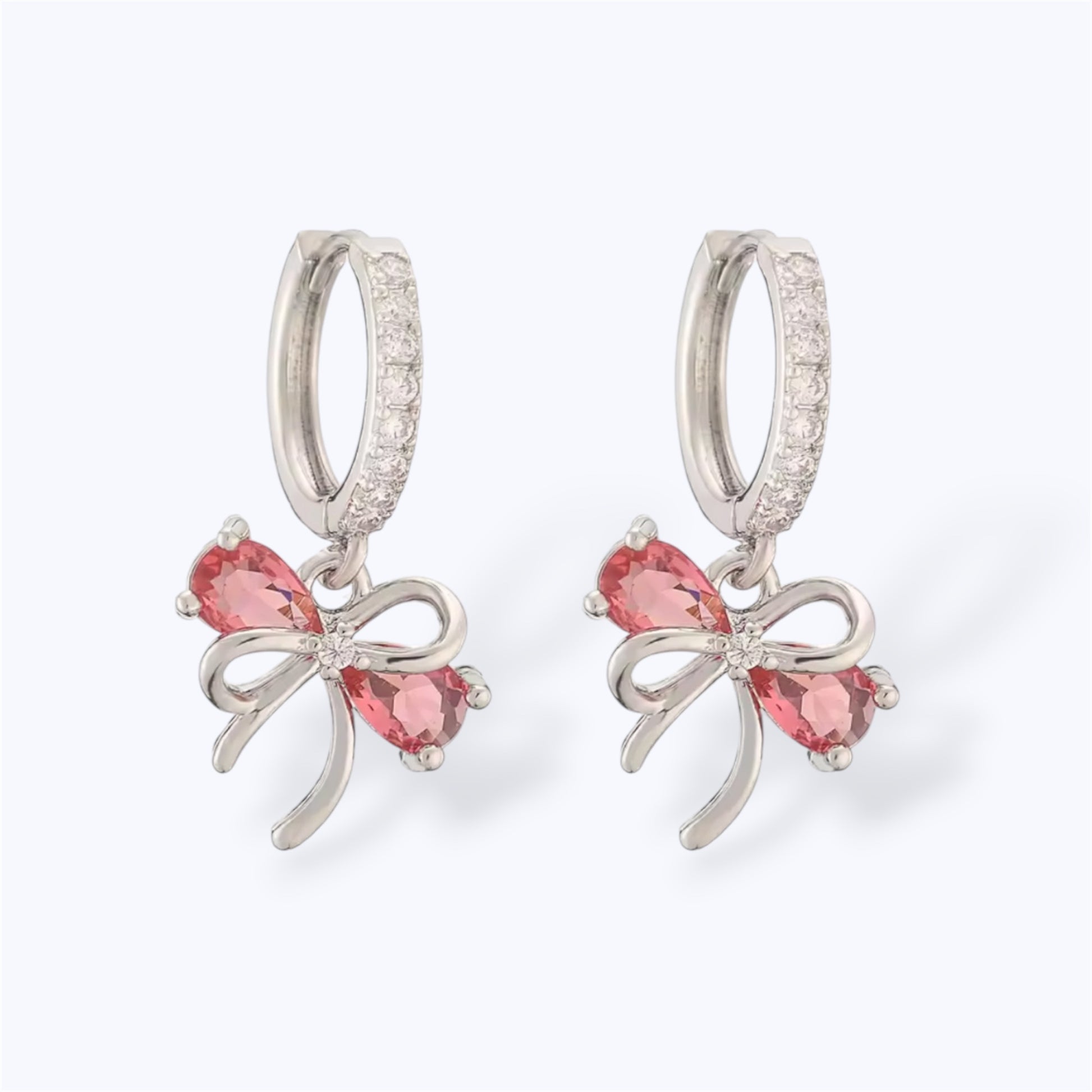 Floral charm earrings
