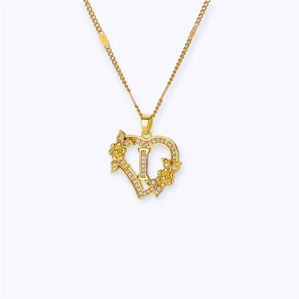 Blossom initial Necklace