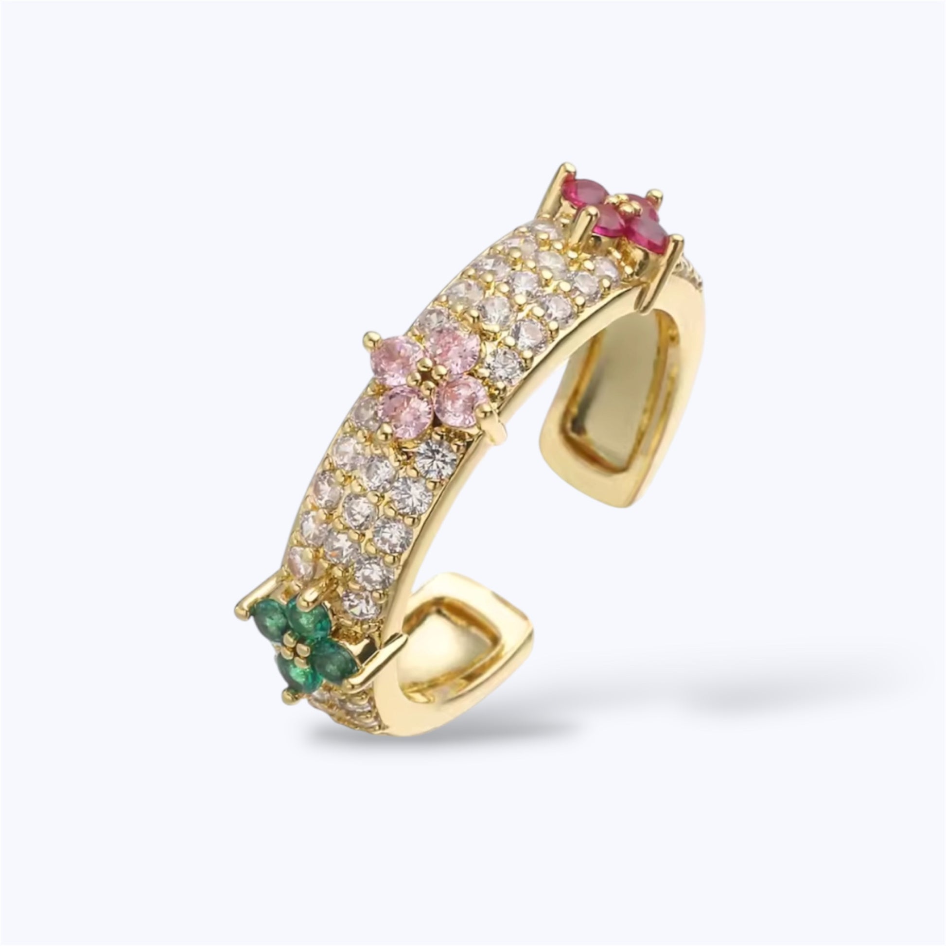 Gold motif ring