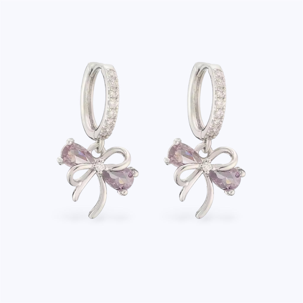 Floral charm earrings