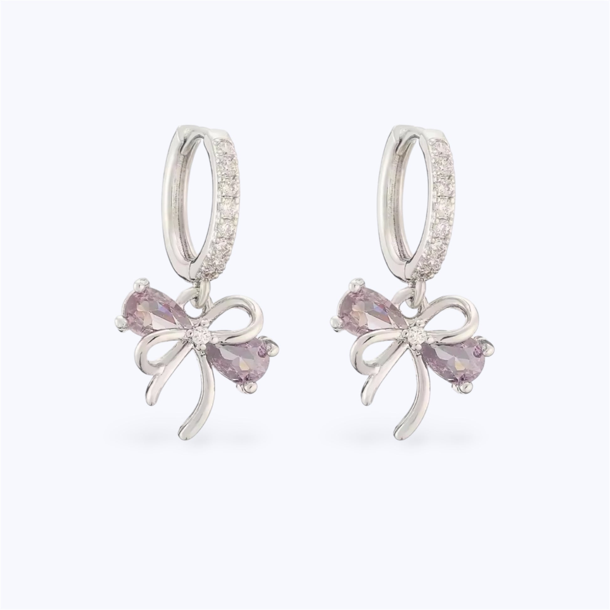 Floral charm earrings