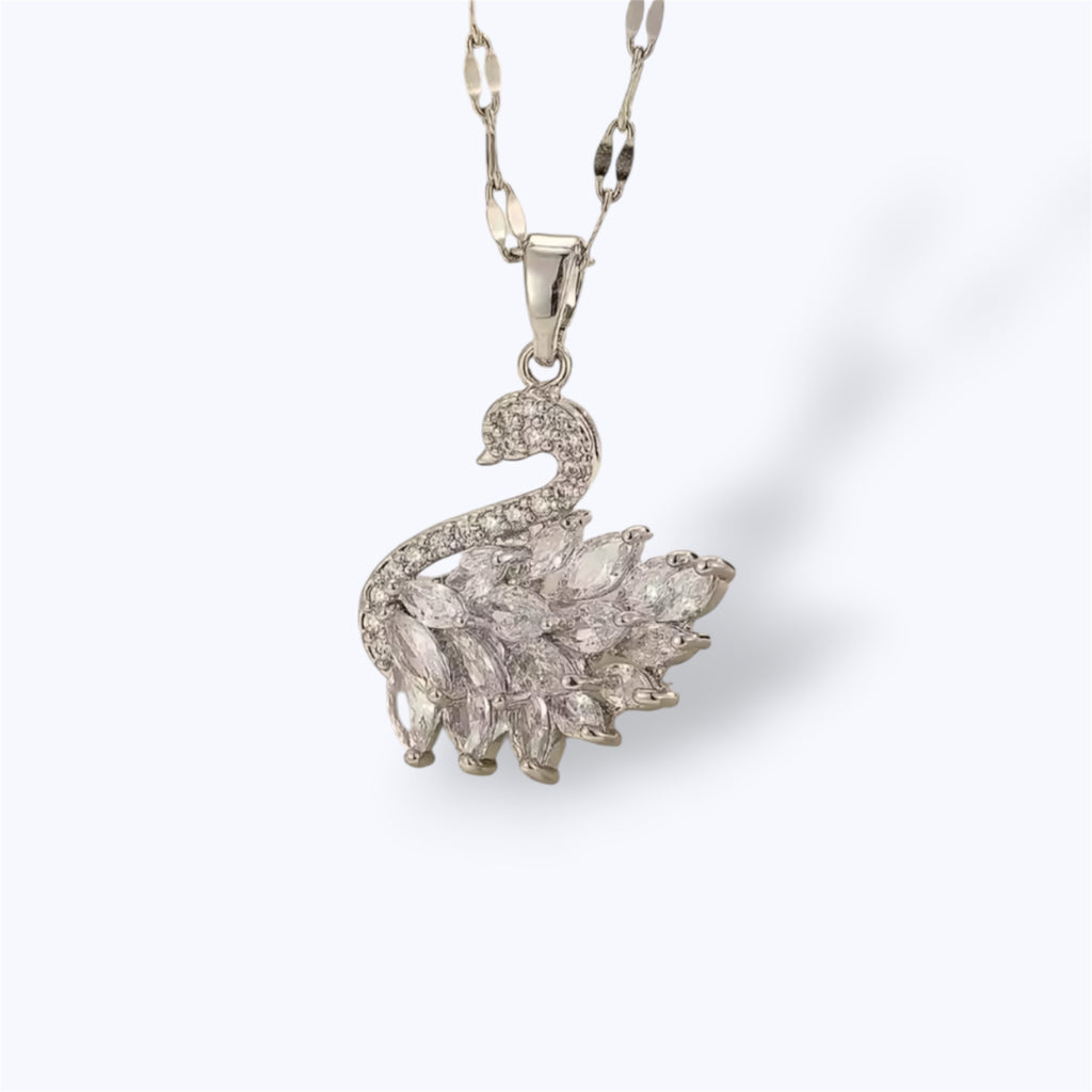 White swan necklace