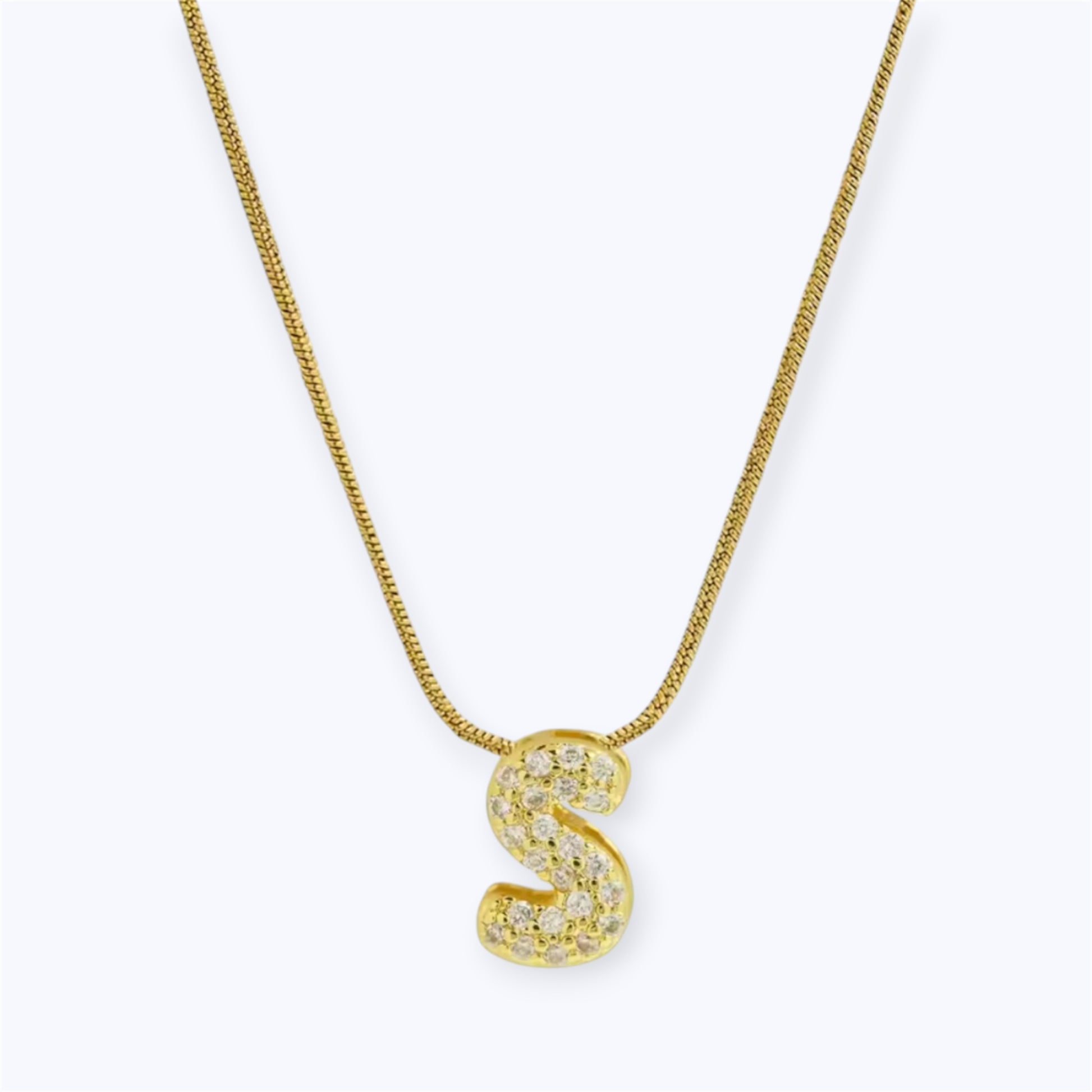 Gold bubble letter
