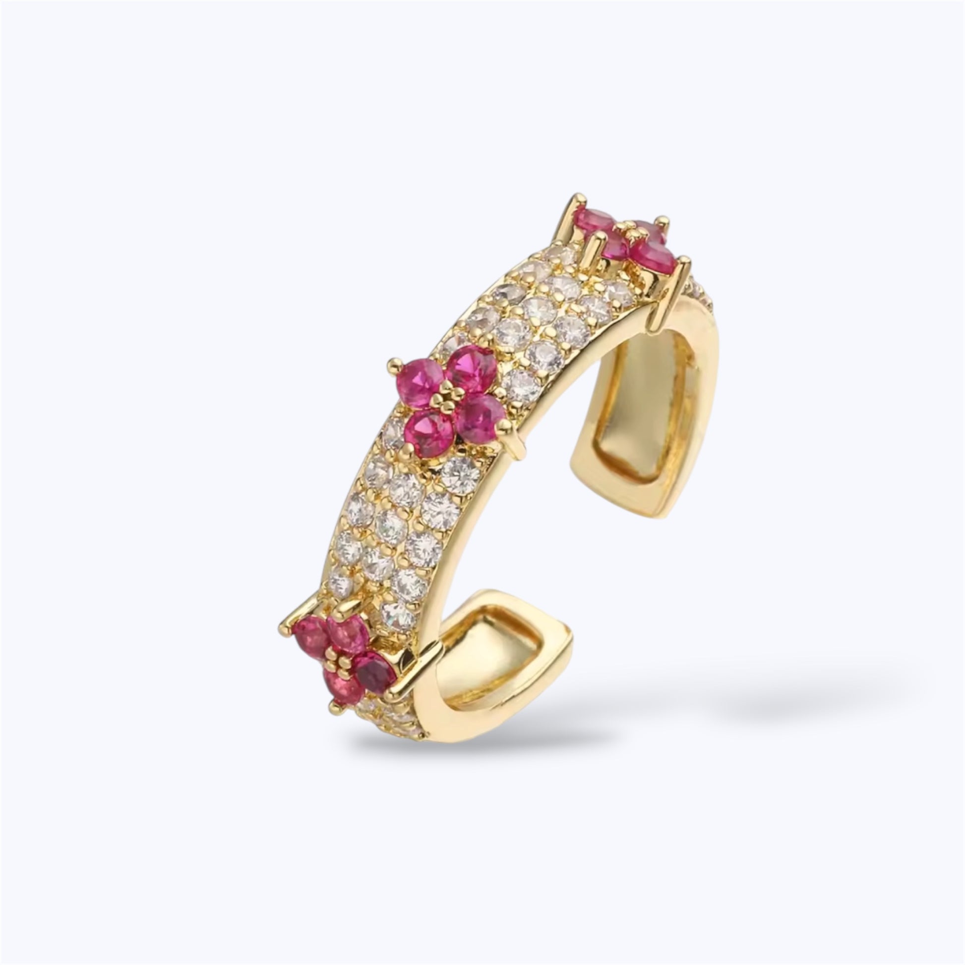 Gold motif ring