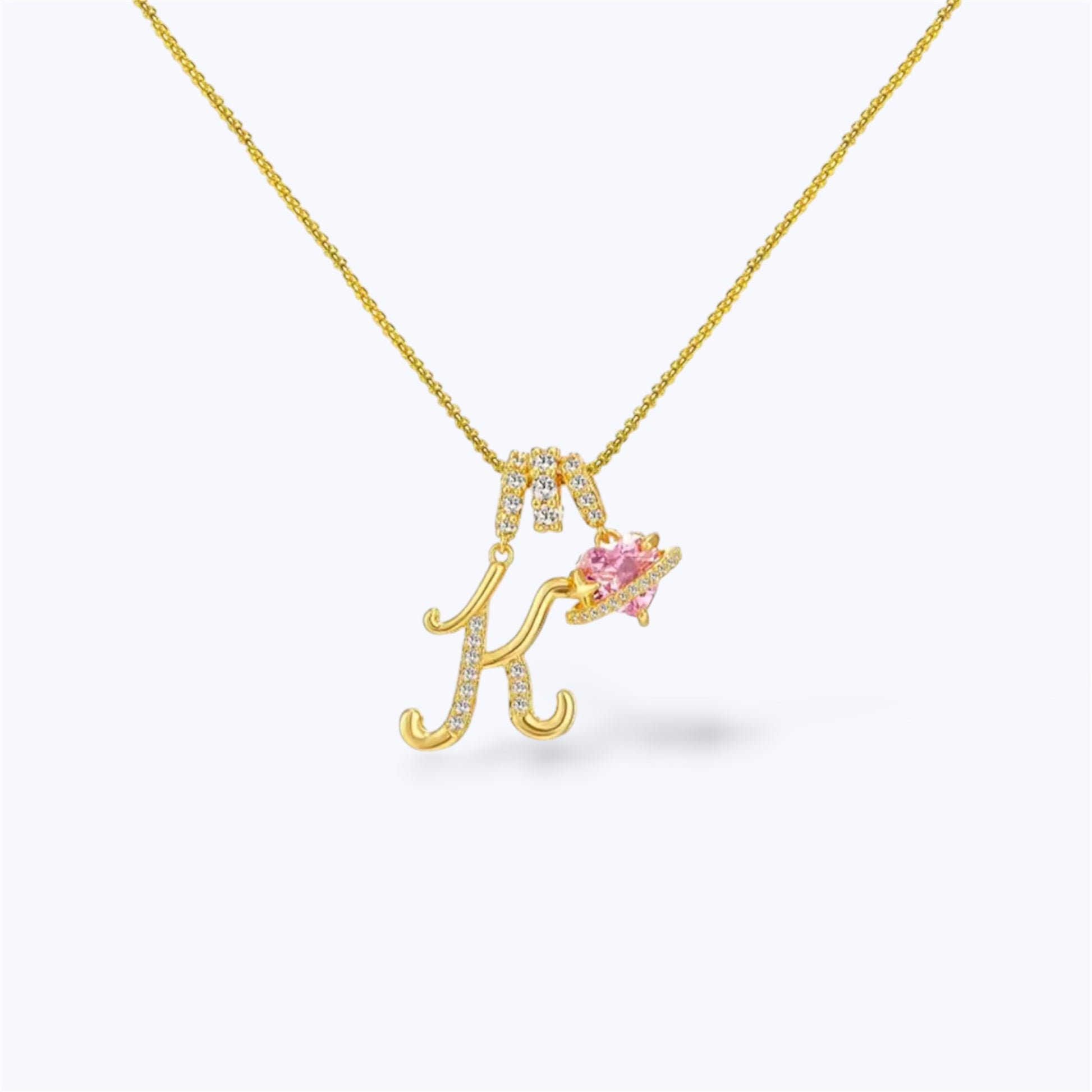 Embellished initial necklace