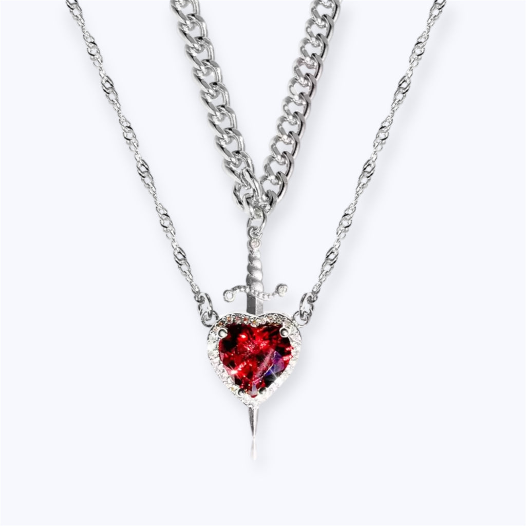 Heart & Sword Necklace