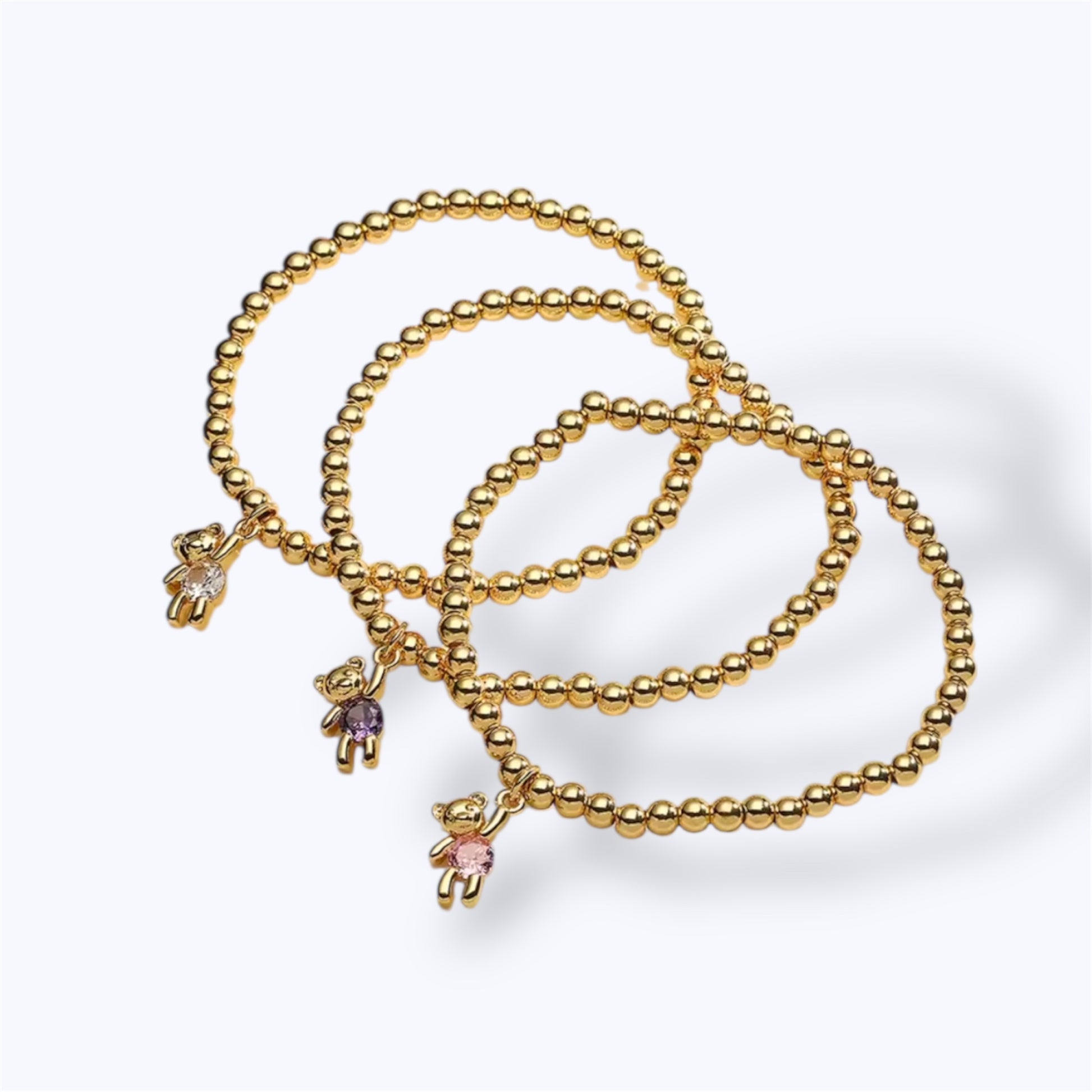 Golden bear charm bracelet