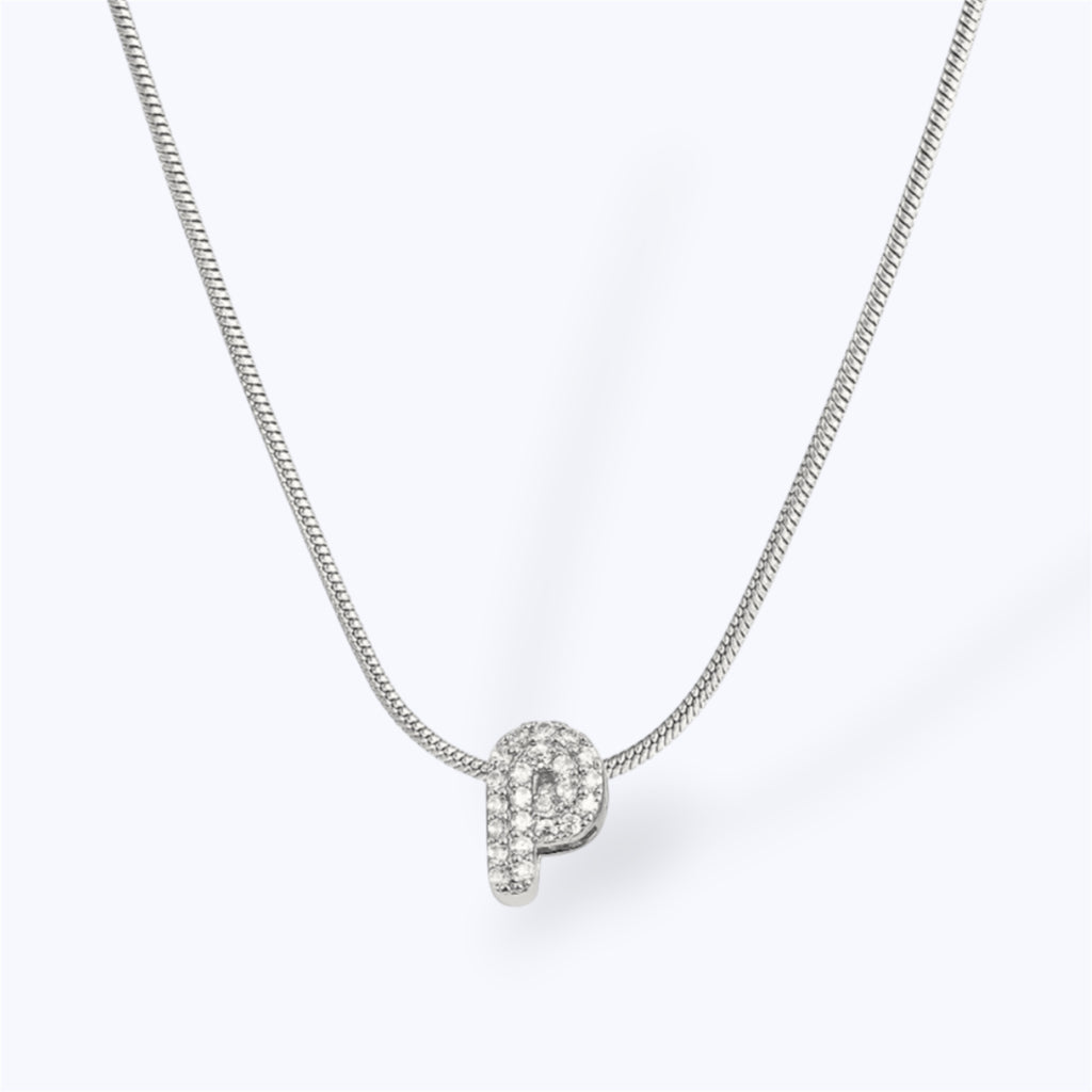 Silver bubble letter