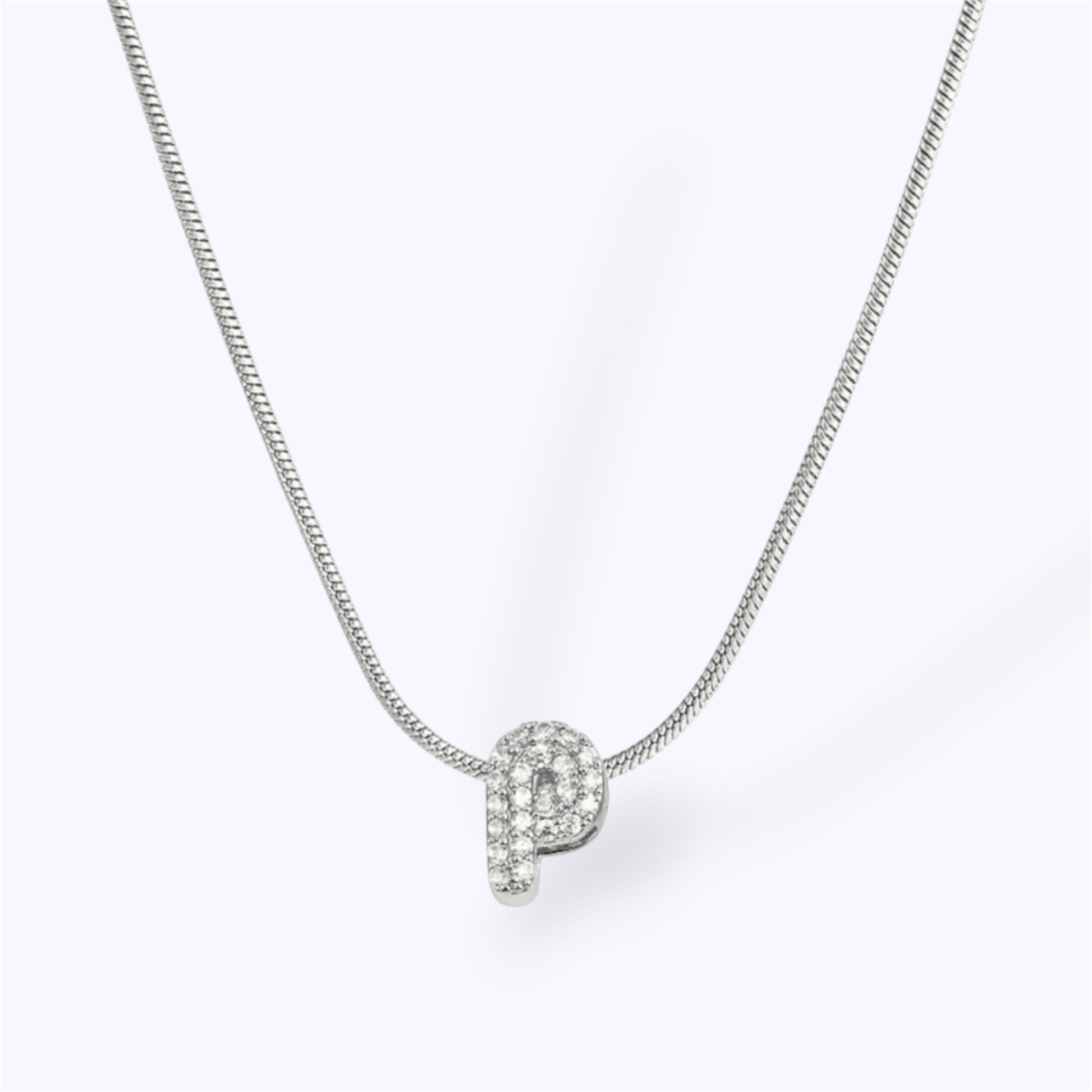 Silver bubble letter
