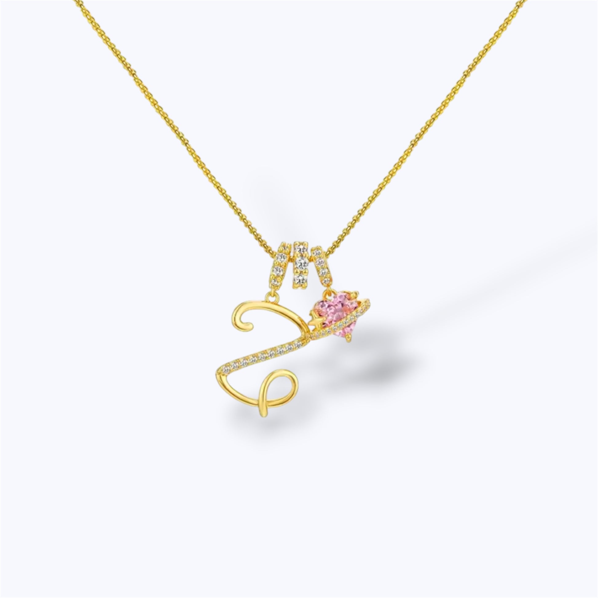 Embellished initial necklace