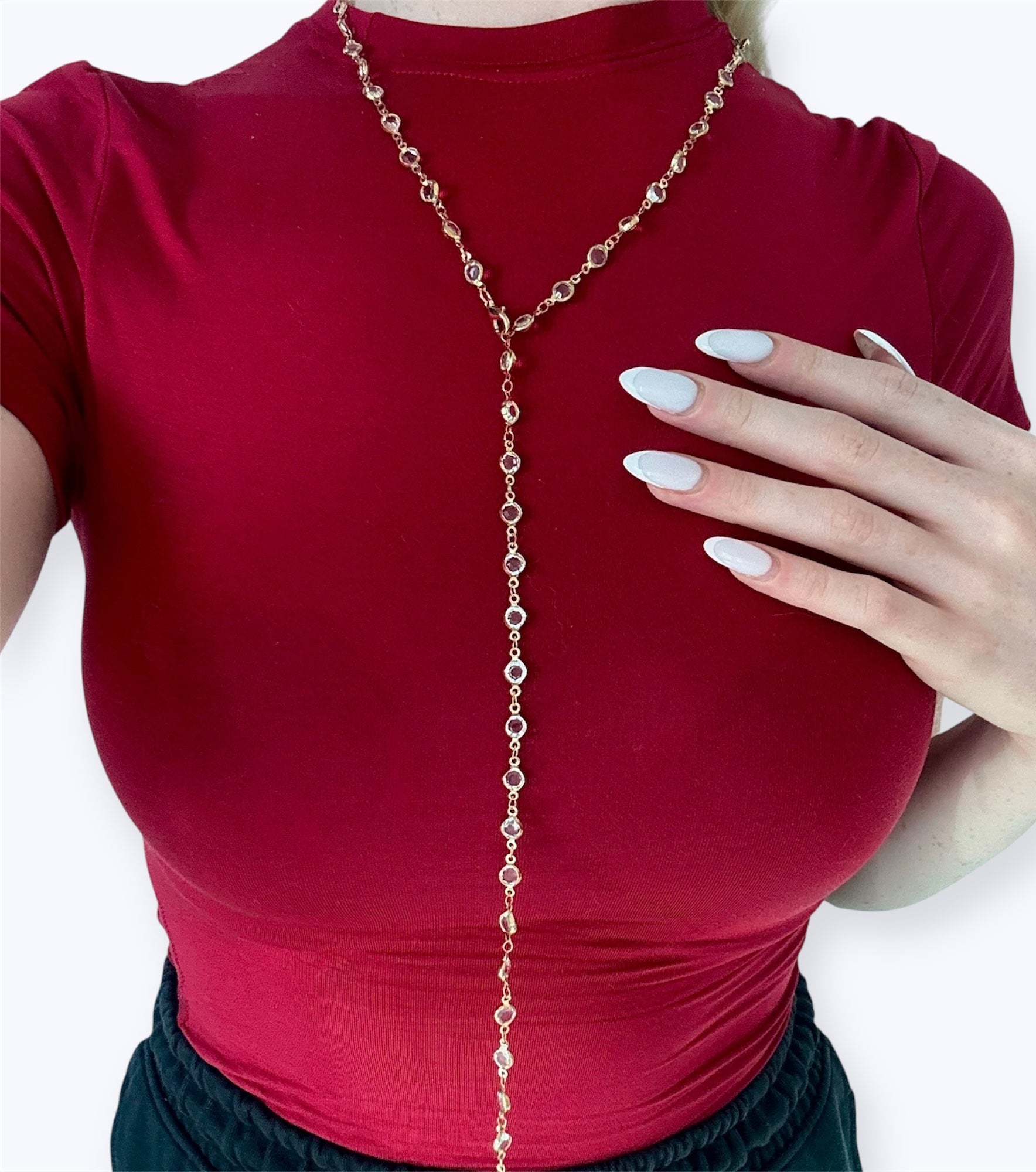 Y chain necklace