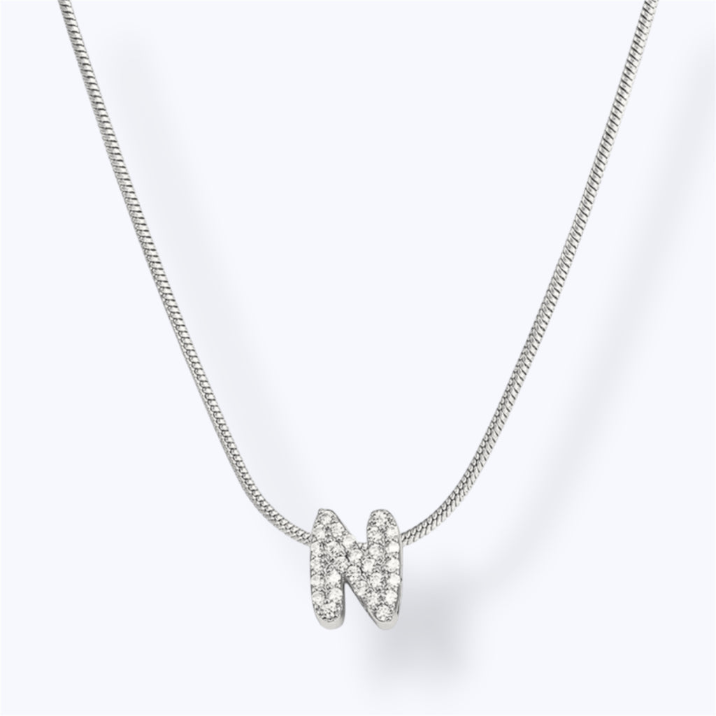 Silver bubble letter