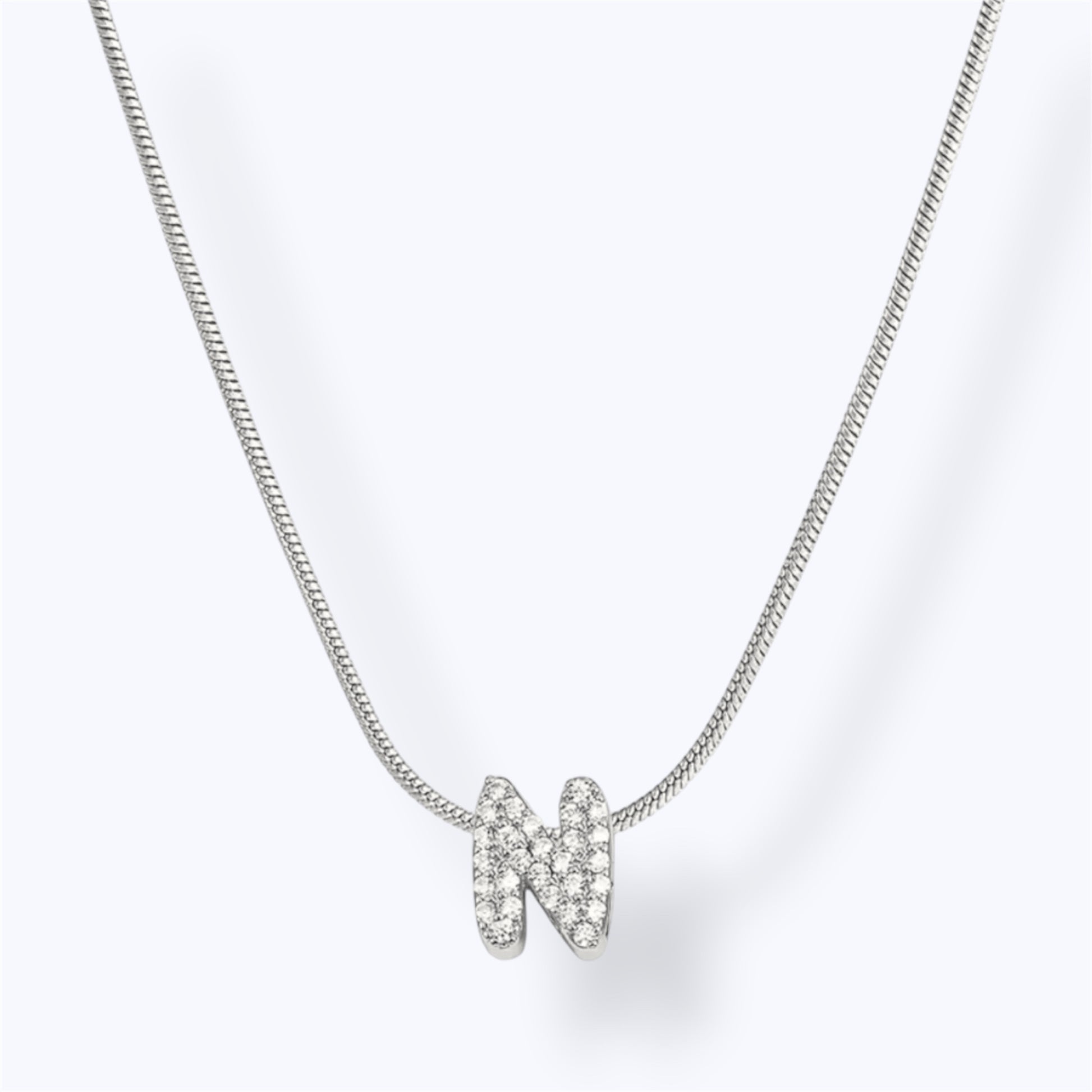 Silver bubble letter