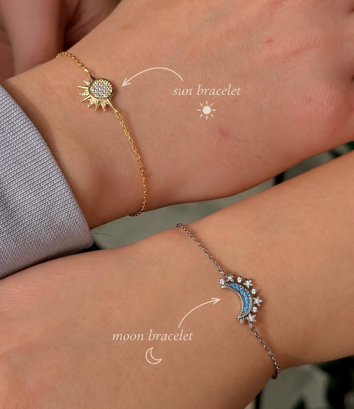 Sun & moon bracelet