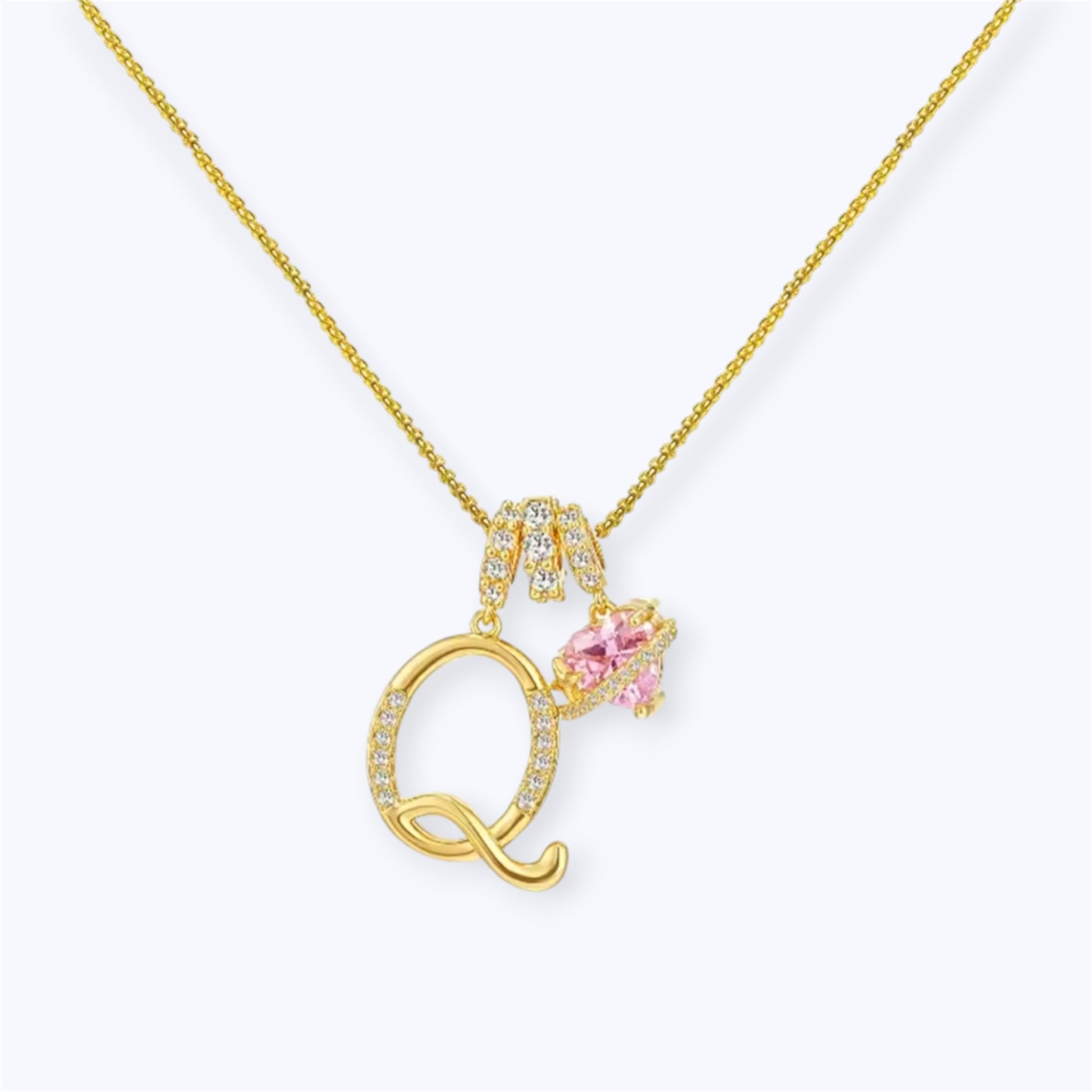 Embellished initial necklace