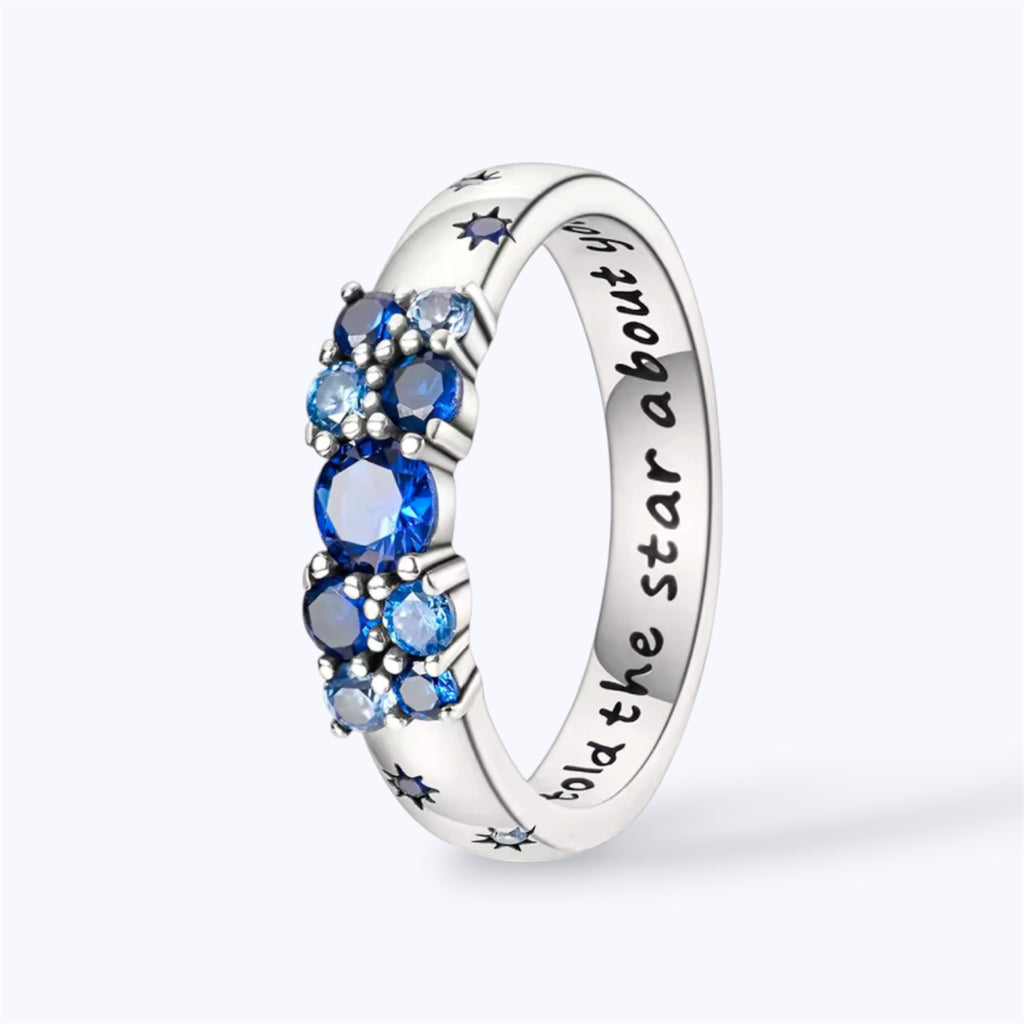 Hidden message star ring