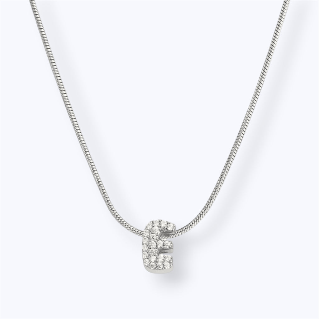 Silver bubble letter