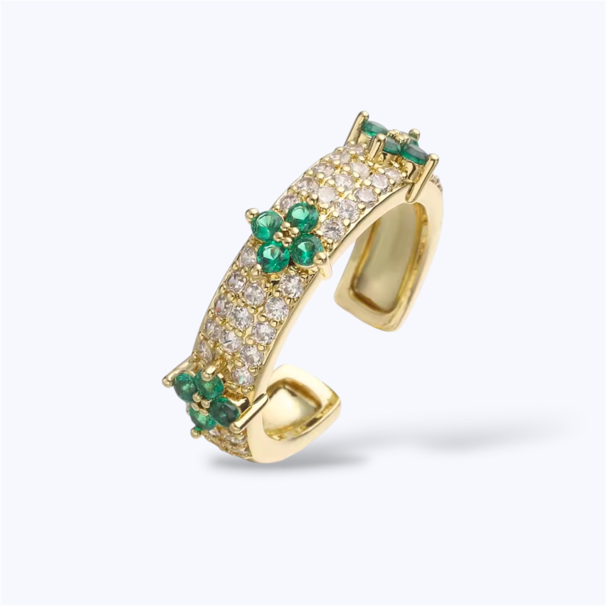 Gold motif ring