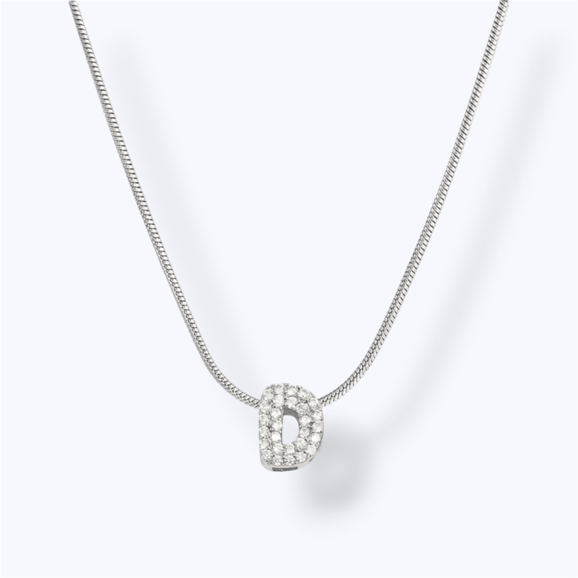 Silver bubble letter